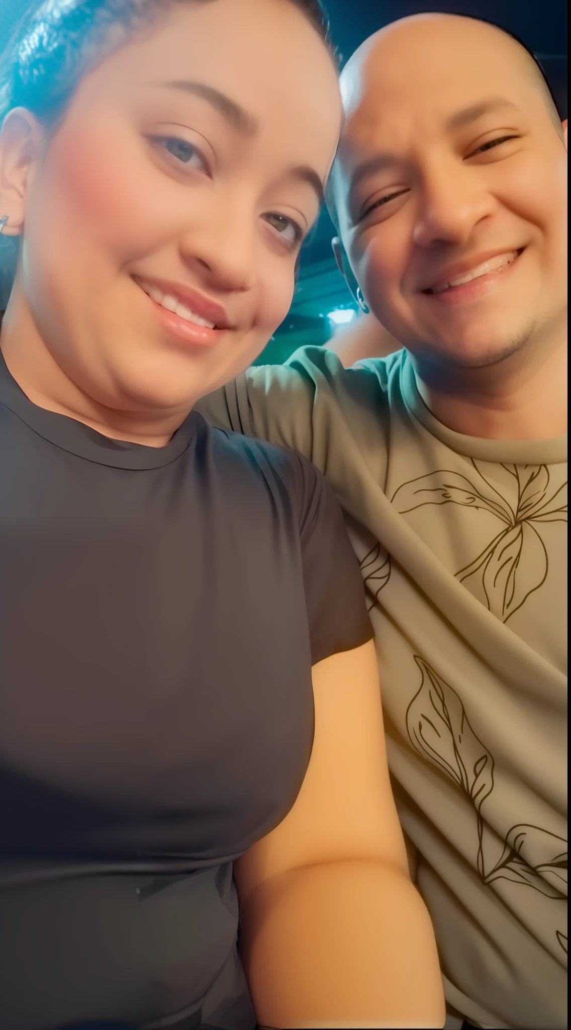 There is a man and a woman sitting together in a bar, lovely couple, facebook post, profile picture, profile picture, very high quality picture, profile picture, ghutra and egal, candid photo, mom and dad, happy couple, photo taken on 2 0 2 3, profile picture, 30 year old woman, 3 0 year old woman, adjust the exposure of the image to highlight the details and balance the light and dark areas, improve the contrast of the image to make it more vivid and impactful, adjust the sharpness of the image to highlight the details and make it sharper, correct the color temperature of the image to achieve more accurate and natural tones, remove the noise from the image for a cleaner and smoother appearance, apply a lens correction filter to correct any distortion or chromatic aberrations present, apply a selective blur effect to create a sharper focus on the main object of the image, highlight the specific color tones in the image to create a more dramatic and impactful effect, soften the skin of the people in the image to get a more aesthetic and refined result, Optimize the image for social media by adjusting the dimensions and resolution for better viewing