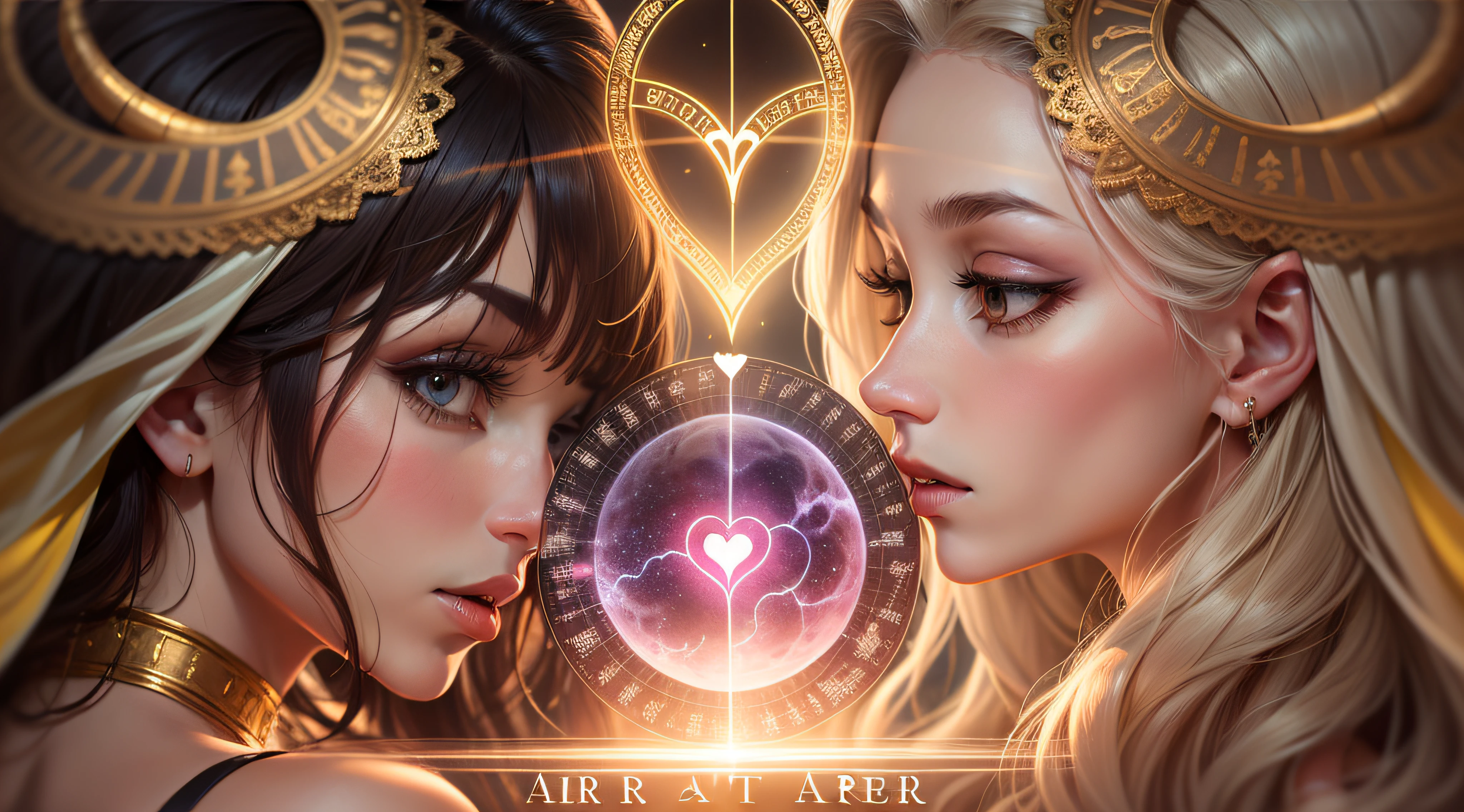 Aries and Taurus, heart, circle, romance, beauty, love