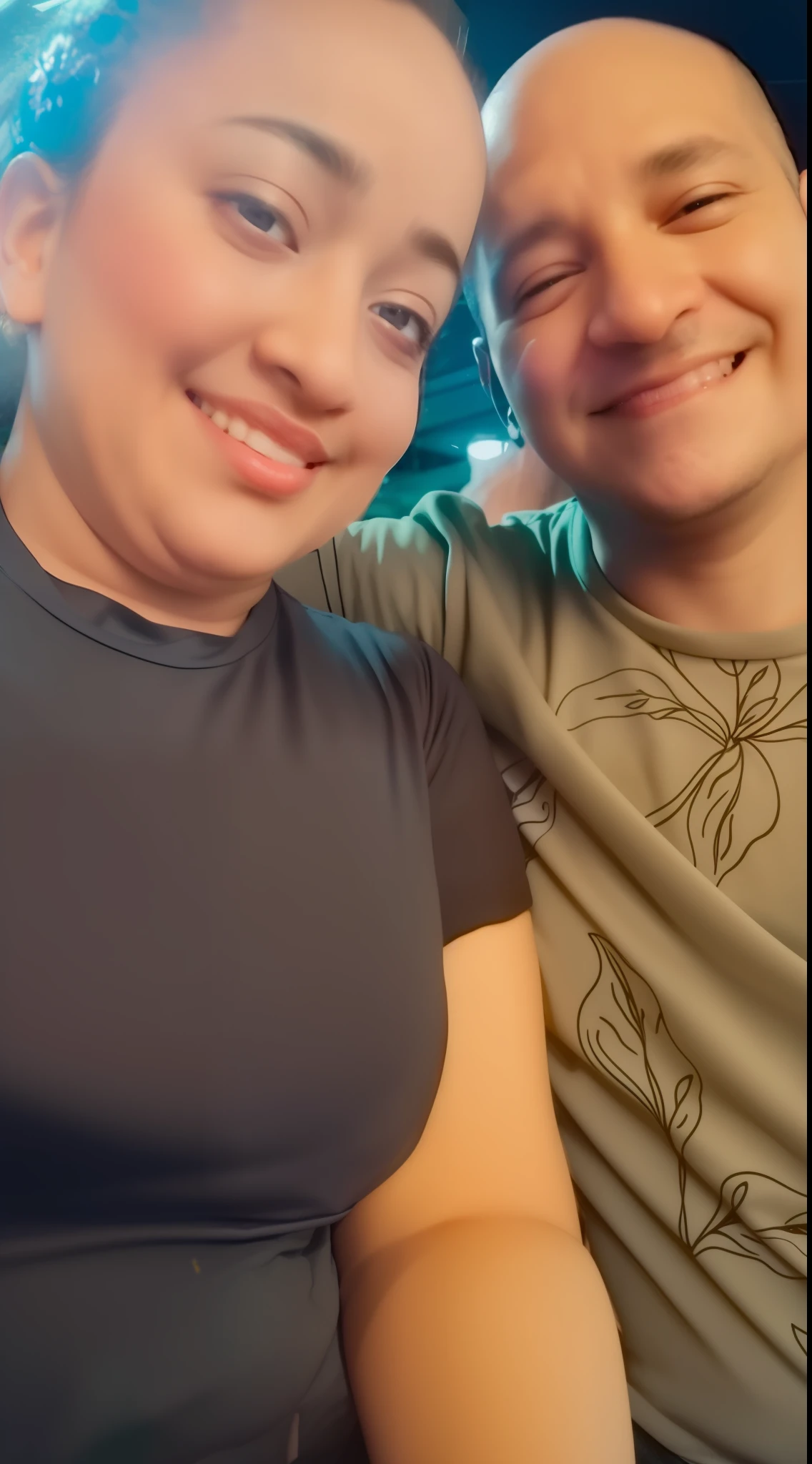 There is a man and a woman sitting together in a bar, lovely couple, facebook post, profile picture, profile picture, very high quality picture, profile picture, ghutra and egal, candid photo, mom and dad, happy couple, photo taken on 2 0 2 3, profile picture, 30 year old woman, 3 0 year old woman, adjust the exposure of the image to highlight the details and balance the light and dark areas, improve the contrast of the image to make it more vivid and impactful, adjust the sharpness of the image to highlight the details and make it sharper, correct the color temperature of the image to achieve more accurate and natural tones, remove the noise from the image for a cleaner and smoother appearance, apply a lens correction filter to correct any distortion or chromatic aberrations present, apply a selective blur effect to create a sharper focus on the main object of the image, highlight the specific color tones in the image to create a more dramatic and impactful effect, soften the skin of the people in the image to get a more aesthetic and refined result, Optimize the image for social media by adjusting the dimensions and resolution for better viewing