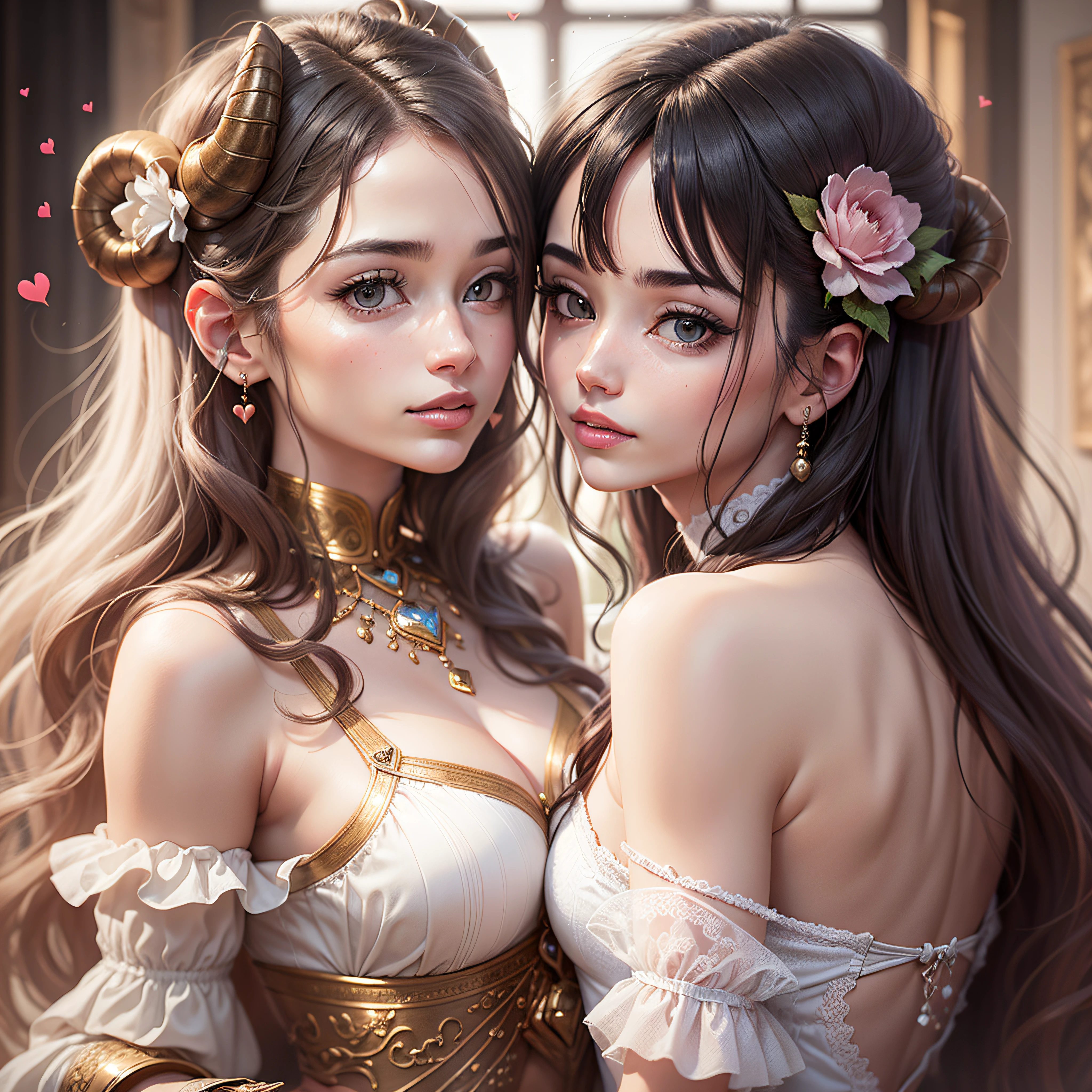 Aries and Taurus, heart, circle, romance, beauty, love