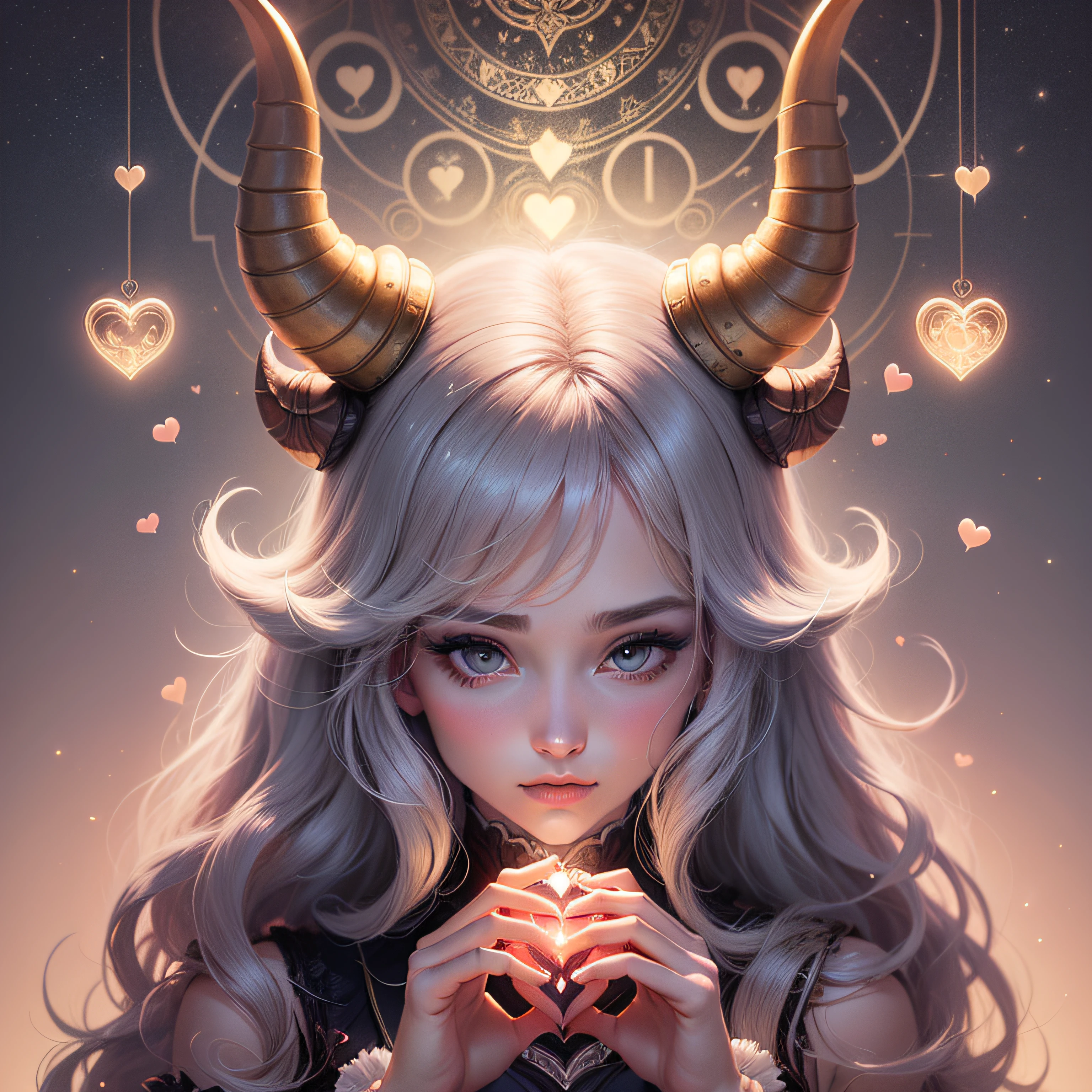 Aries and Taurus, heart, circle, romance, beauty, love