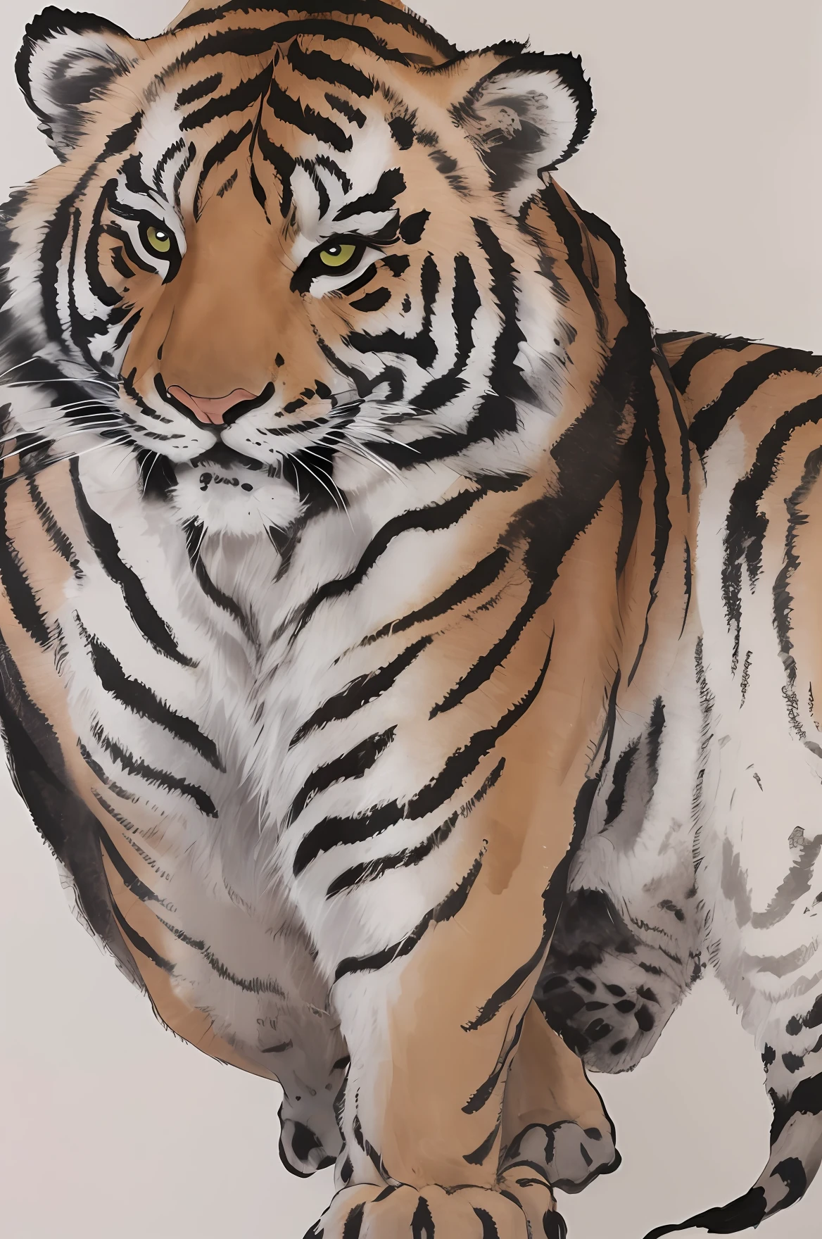Ukiyo-e tiger tattoo