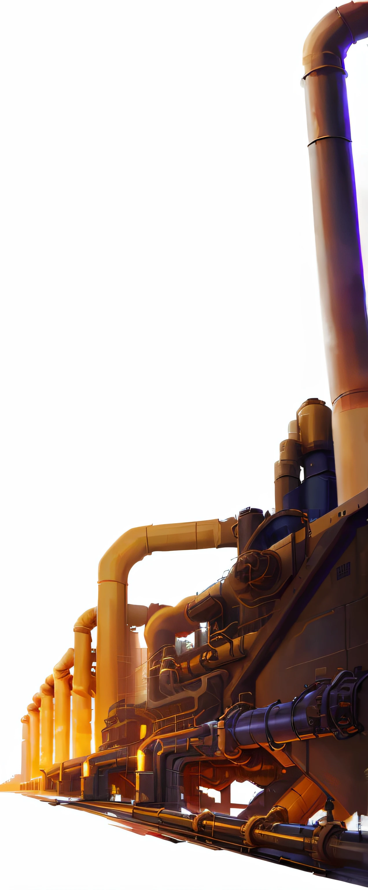 there is a picture of a large industrial pipe system, low detailed. digital painting, factory background, detailed 2d illustration, unreal enginedigital painting, industrial pipes, many pipes, steampunk factory background, digital painting highly detailed, industrial rusty pipes, with large golden pipes, detailed factory, realistic painting of a complex, ultra detail. digital painting, industrial factory, industrial complex
