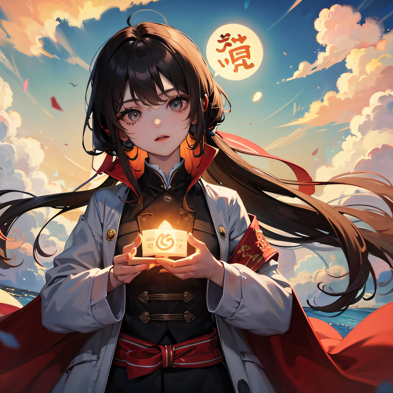 The sky was covered with clouds, and in the center of the screen shone a fortune cookie. --auto