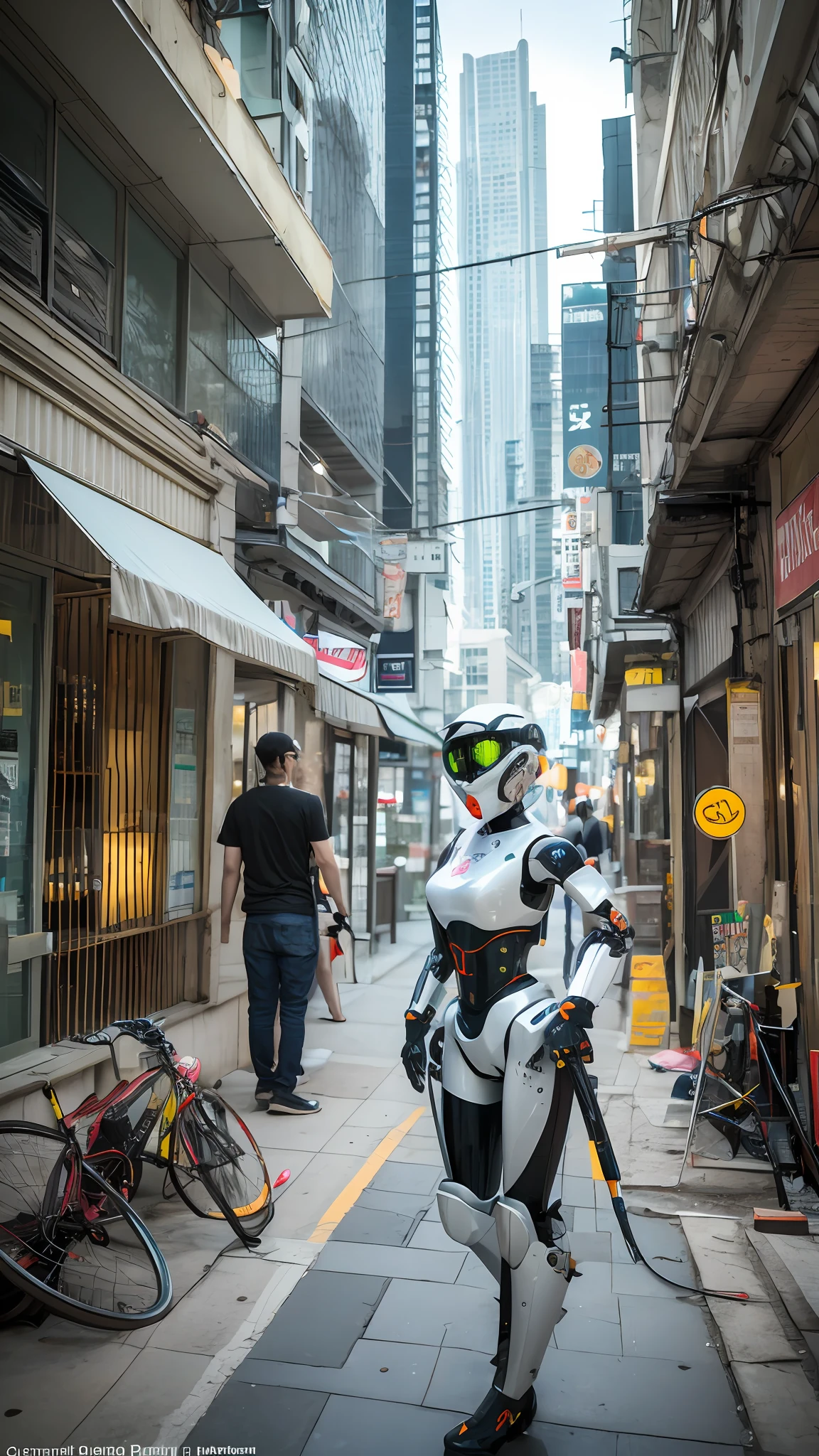 High quality, masterpiece, ultra-high resolution, (realistic: 1.4), female robots and mechanical devices are common elements in the high-tech world of cyberpunk. Here is a writing tip on this topic:

1. Background setting:
Build a cyberpunk world with highly developed technology in the future. Describe a cityscape full of high-rise buildings, busy streets, and cool tech devices. In this world, female robots and mechanical devices are ubiquitous in all fields, from labor to recreational presence.

2. Appearance and function of female robots:
Describe the physical features of a female robot, which can be a crystal clear metal shell or a synthetic material that mimics the skin color of a human body. Emphasize their high-tech characteristics, such as their ability to think, learn and express their emotions on their own.

3. Application of mechanical devices:
Depict various application scenarios of mechanical devices. They can be personal care assistants with massage, bathing and beauty functions; It can also be a domestic helper, taking on the role of housework or caring for the elderly and children; It can even be a weapon of war, with high mobility and powerful firepower.

4. Human-machine relationship:
Depicting the relationship between female robots and humans. Describe how people communicate, collaborate, or dispute with them. Some see them as partners and friends, while others see them as tools or slaves.

5. Ethical and moral dilemmas:
Explores the ethical and moral issues raised by female robots and mechanical devices. For example, can people truly accept their existence as emotional experiencers? Should they have autonomy and rights?

6. Turning Events:
To introduce a turning point, for example, the discovery that female robots are no longer limited to human instructions and begin to exhibit autonomous consciousness and even rebellion. This event will spark a debate and conflict about robot rights and the coexistence of humans and machines.

With these tips, yo