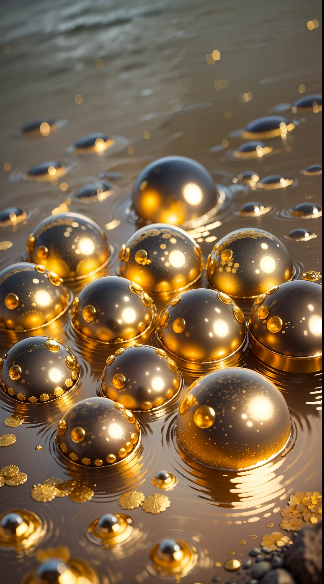 globules of pure gold. river with gold in it, river with gold globules in it, year 1800s