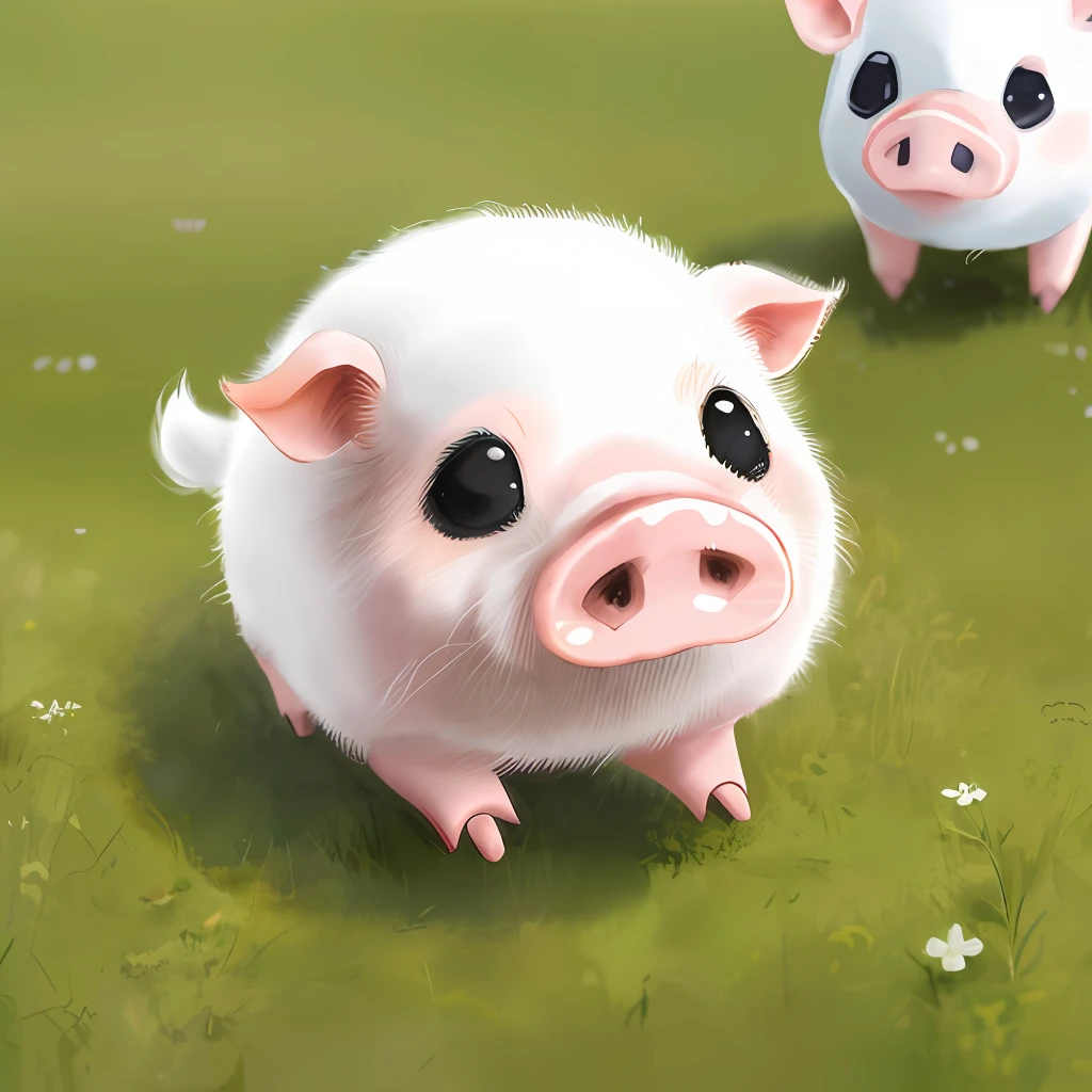 Best quality, (masterpiece:1.1576), (high resolusion:1.2155),(ultra detailed 8k art:1.05), kawaii, (fluffy), cute, (micro pigs:1) , deformation, multiple Kawaii pigs, out door, lots of micro sized pigs