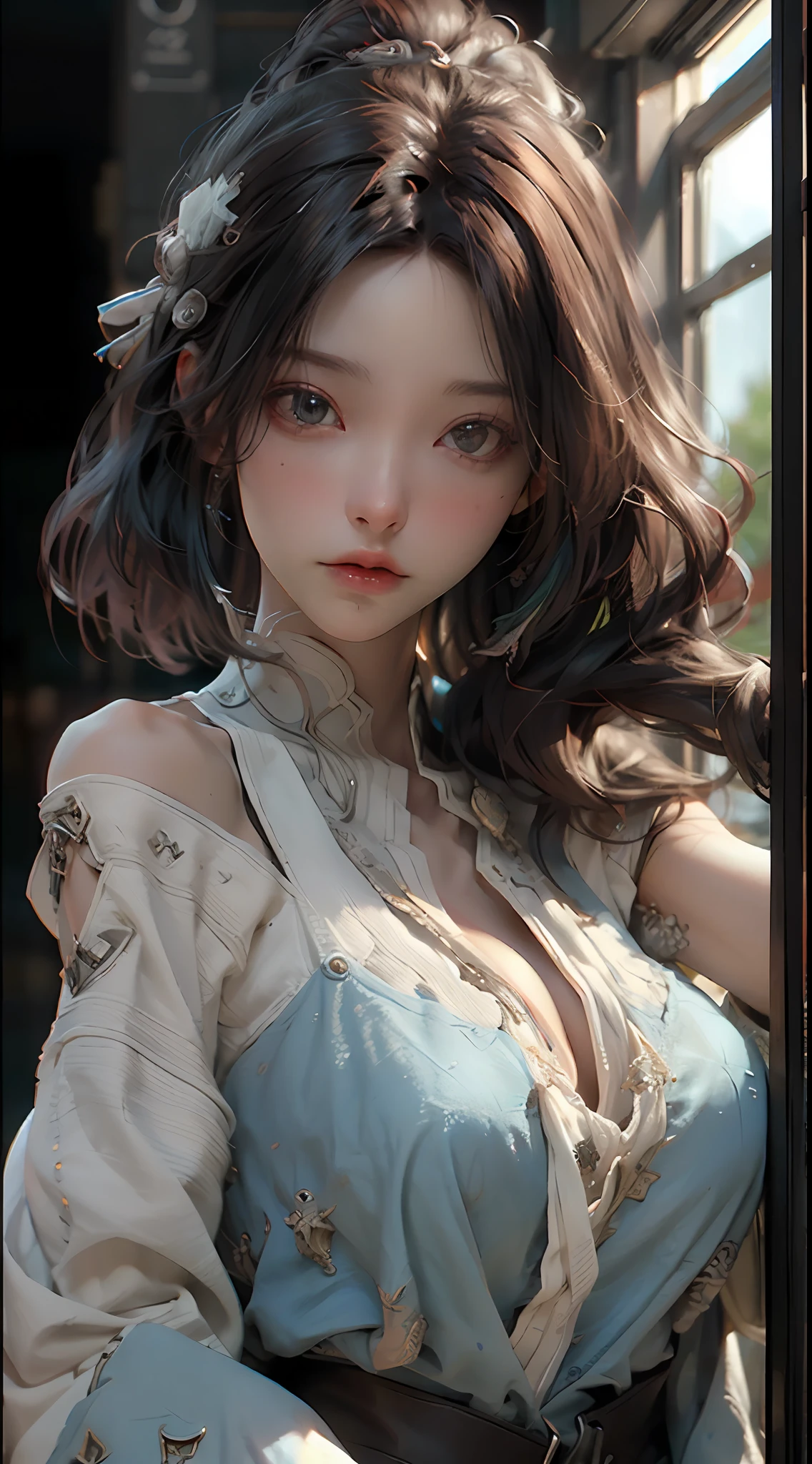 ((Best quality)), ((masterpiece)), (detailed:1.4), 3D, an image of a beautiful cyberpunk female,HDR (High Dynamic Range),Ray Tracing,NVIDIA RTX,Super-Resolution,Unreal 5,Subsurface scattering,PBR Texturing,Post-processing,Anisotropic Filtering,Depth-of-field,Maximum clarity and sharpness,Multi-layered textures,Albedo and Specular maps,Surface shading,Accurate simulation of light-material interaction,Perfect proportions,Octane Render,Two-tone lighting,Wide aperture,Low ISO,White balance,Rule of thirds,8K RAW,