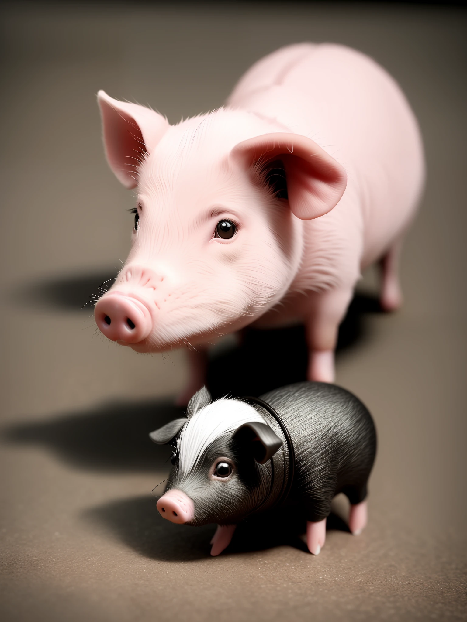Cute metal micro pig, (Cyborg: 1.1), ([Tail | Detailed Wire]: 1.3), (Complex Detail), HDR, (Complex Detail, Ultra Detail: 1.2), Cinematic Shot, Vignette, Center