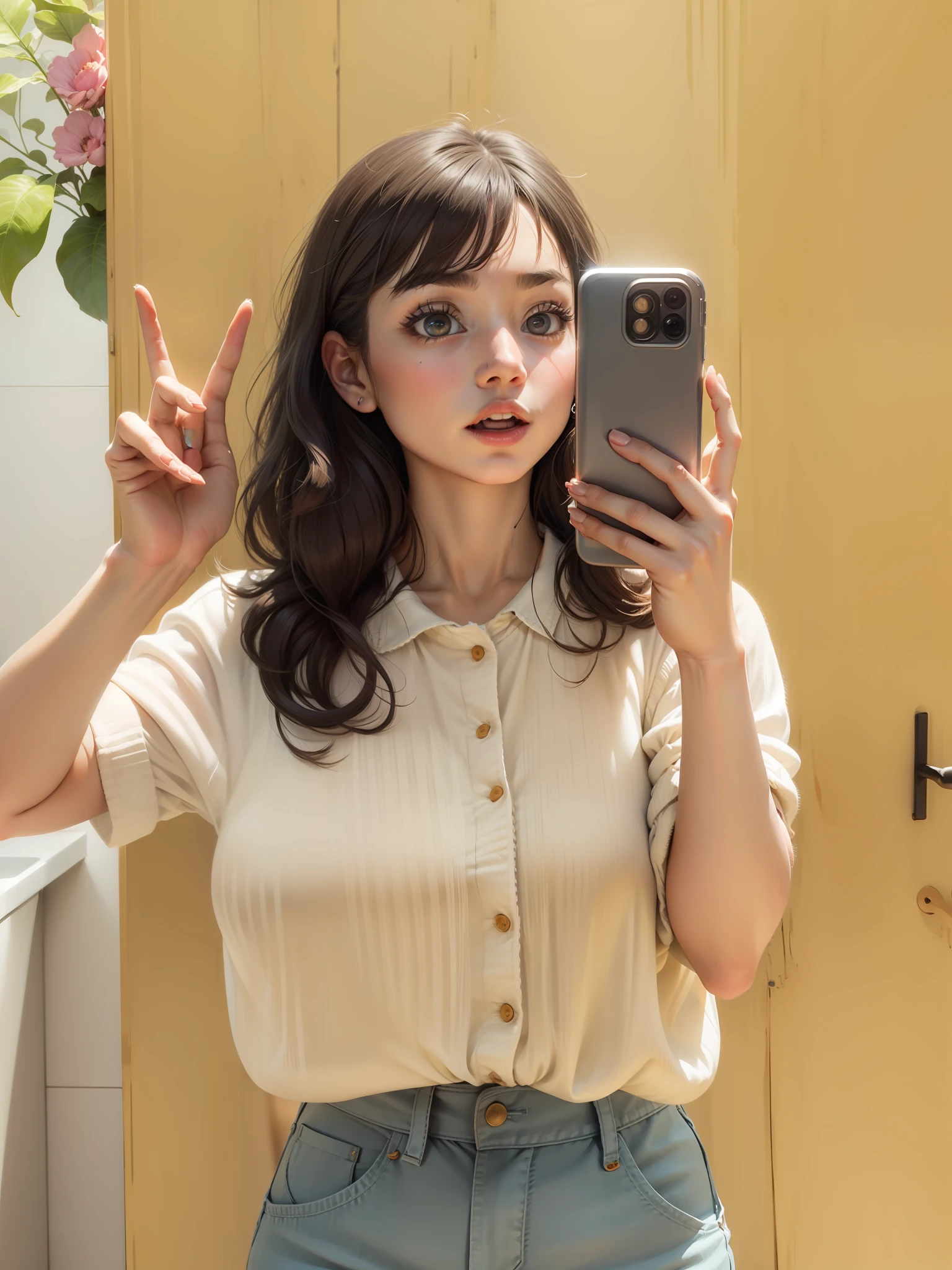 Young, Excellent, Big Eyes, Big Breasts, Naked