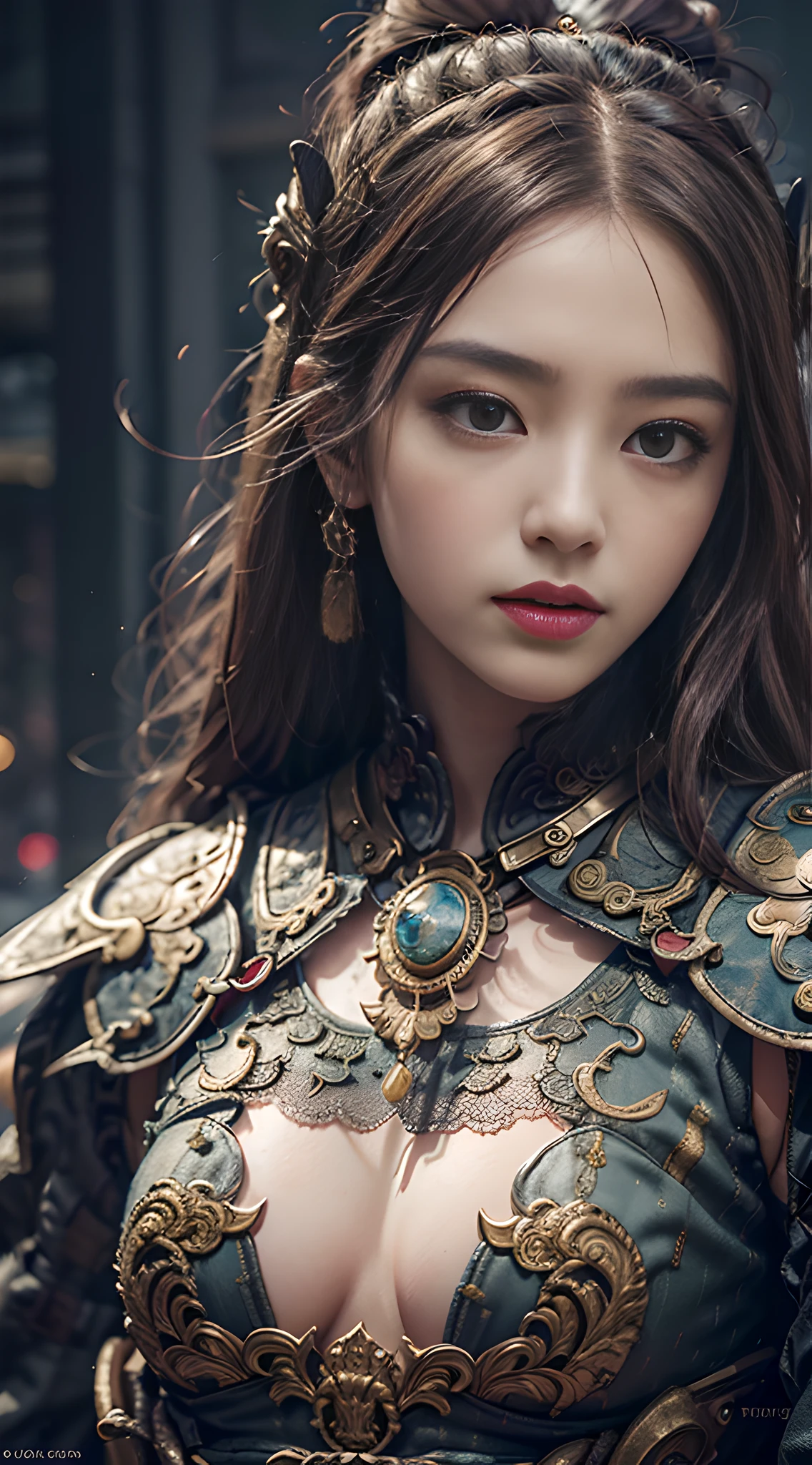 A Chinese sinister girl, seven-doppelganger shot, (Oriental Ancient Battlefield: 1.2), (weapon in hand: 1.2), vampire fangs, extreme quality, Cg unity 8k, super delicate, background blur, full depth of field, HDR high dynamics, real restoration, intricate and extreme detail, perfectly presenting the style of midjourney art. realistic, elegant, goddess, surrealism, high detail, supremacy, cinematic lighting, ray tracing, shadow, uhd, retina, masterpiece, ccurate, anatomically correct, textured skin, super detail, high detail, high quality, high quality, award-winning, best quality, high resolution, 1080P, 16k, 8k, 4K, HD