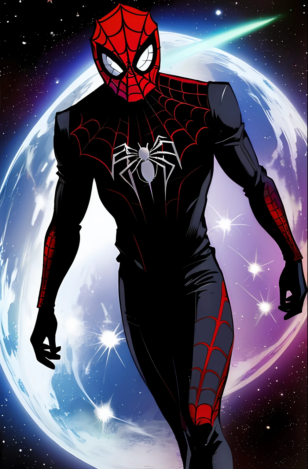 Man, Spider, In Space