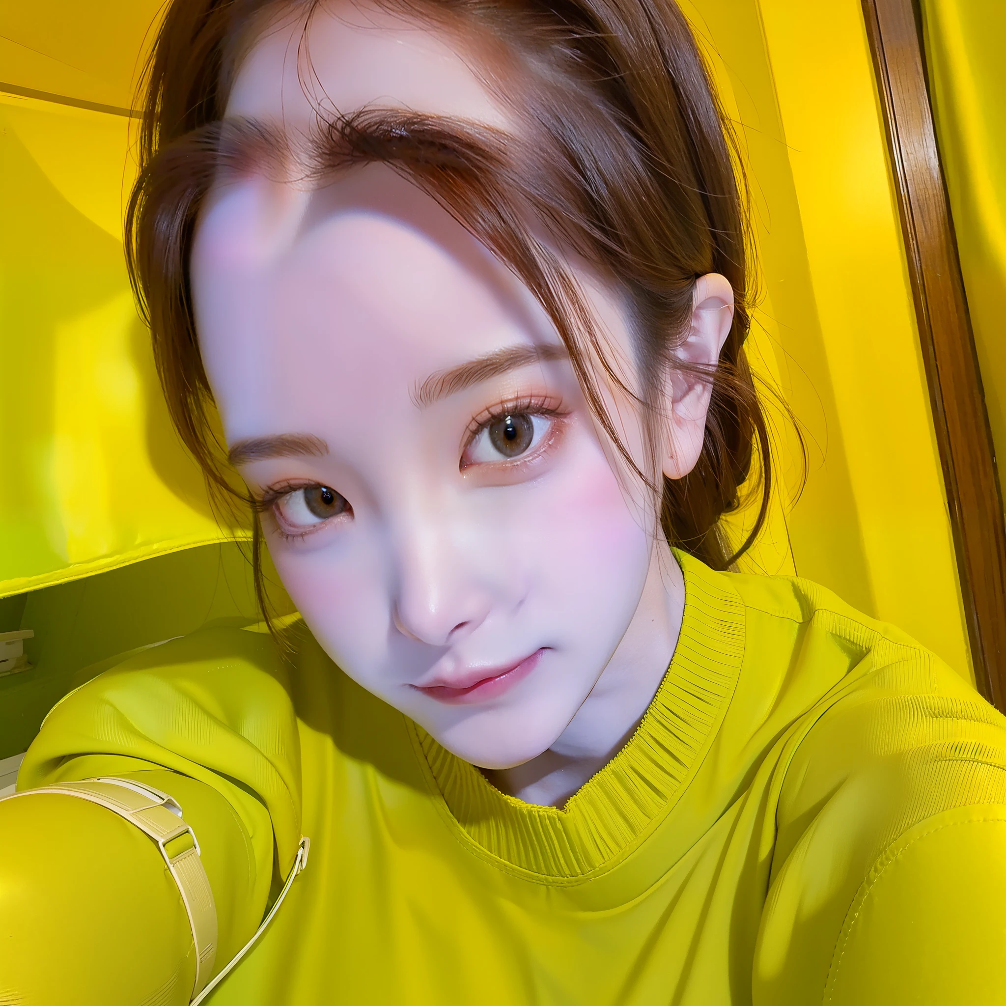 8K, Best Quality, Masterpiece, Ultra High Resolution, (Realism: 1.4), Original Photo, (Realistic Skin Texture: 1.3), (Film Grain: 1.3), (Selfie Angle)