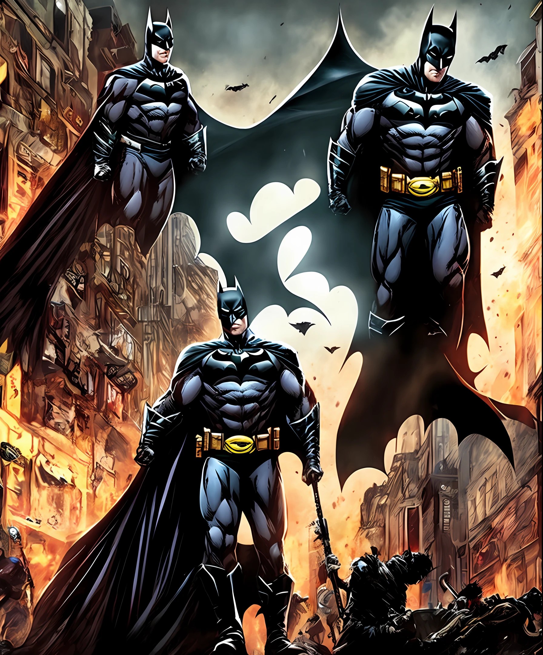 Create a realistic tuning of batman as zombie