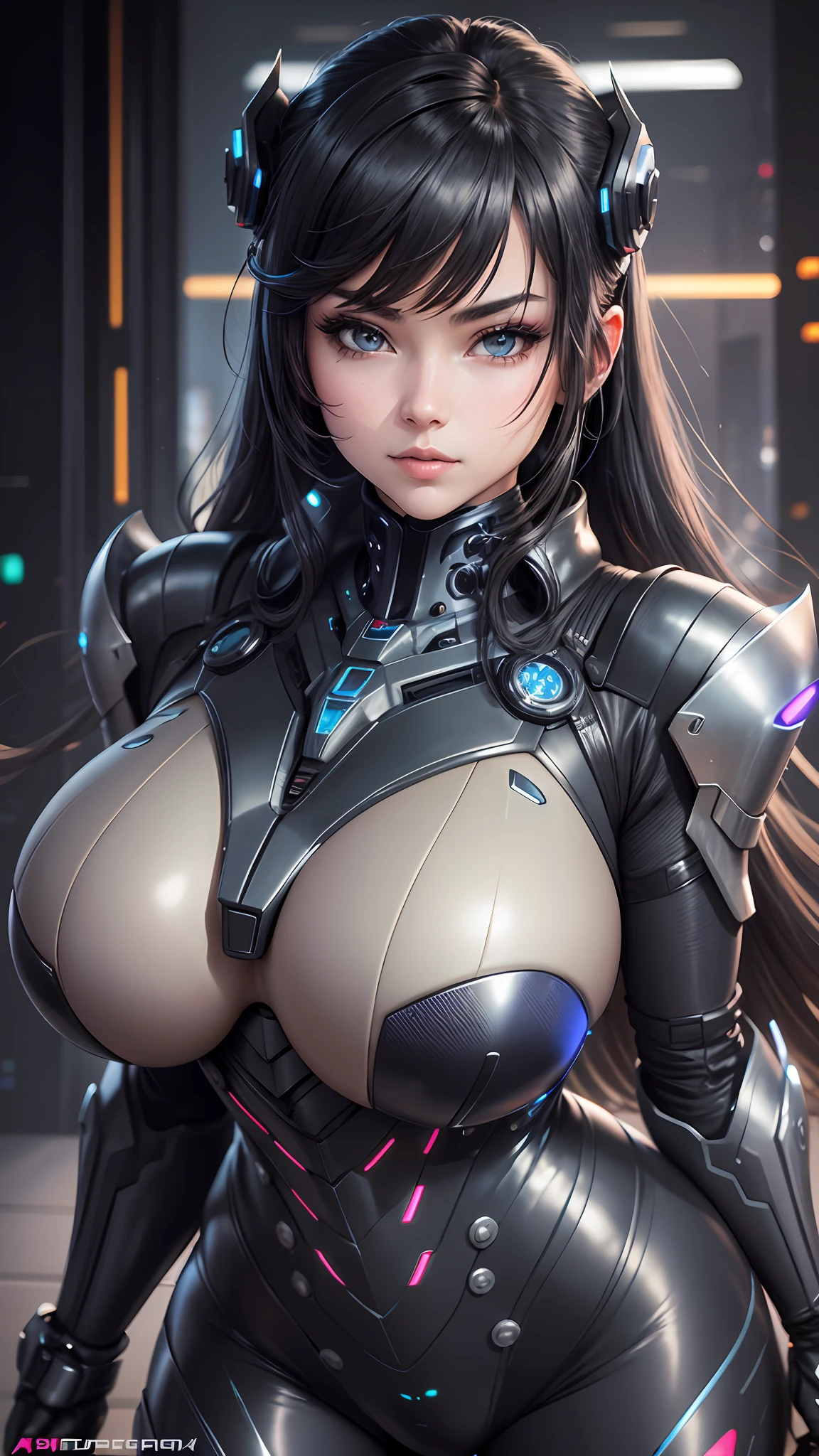 araffed woman in a black leather suit posing for a picture, cybersuit, cybersuits, stunning armor, thicc, cosplay, armor girl, girl in mecha cyber armor, pvc armor, thick armor, beautiful armor, oppai cyberpunk, black shiny armor, cyber suit, biomechanical oppai, perfect anime cyborg woman, cyberpunk suit --auto --s2