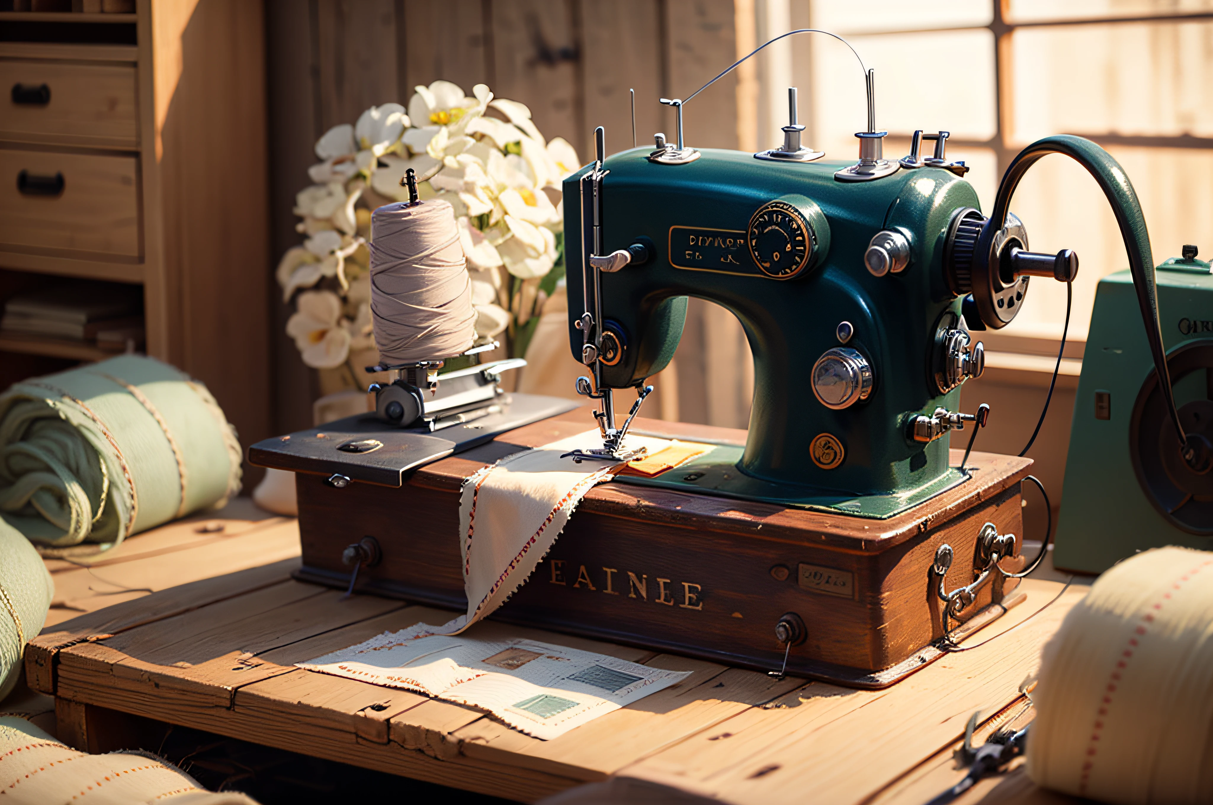 Sewing machine Sewing Electric sewing machine Antique Do not put people --auto