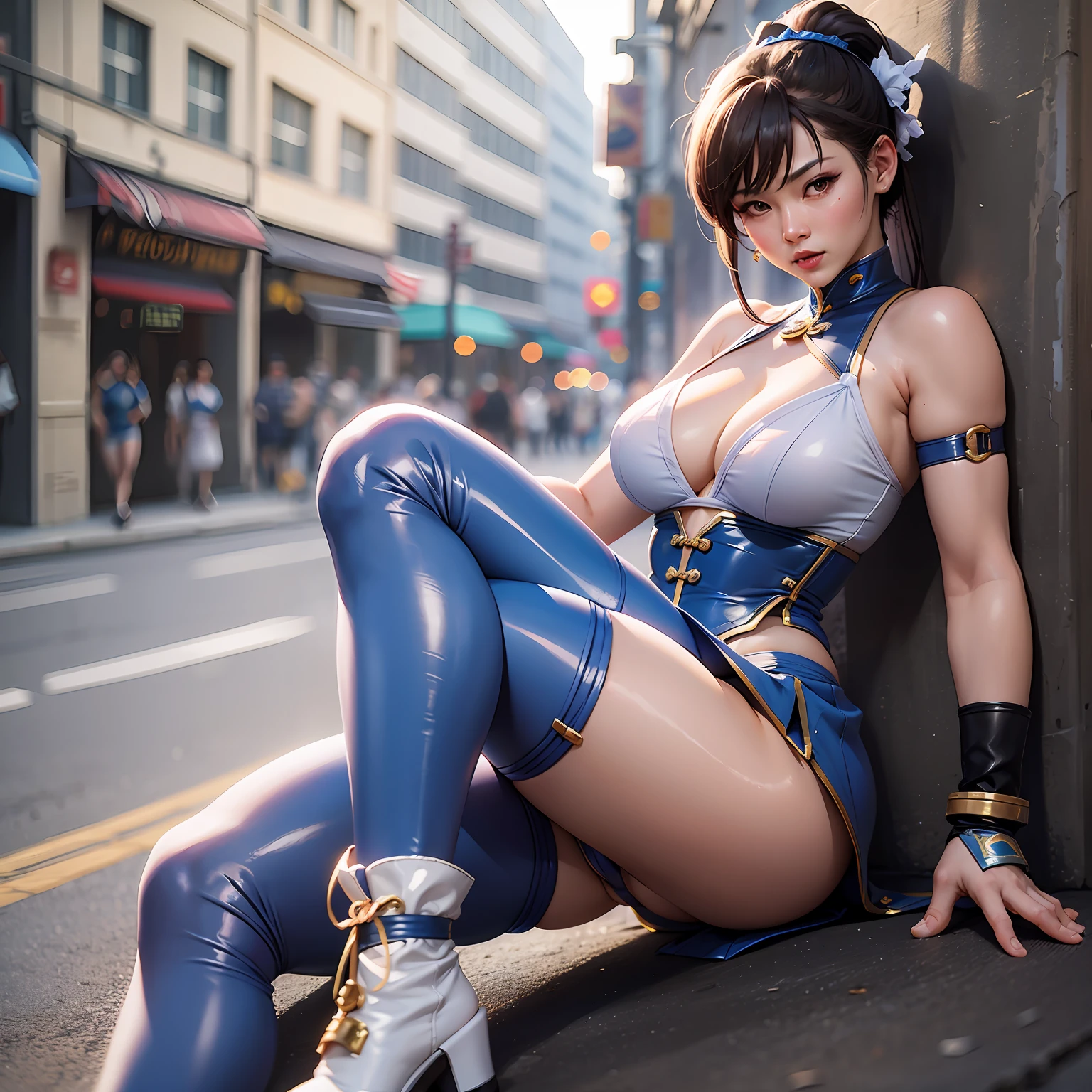 chun-li in Japan with sexual briquetting on the streets with relist quality of sexual pose --auto