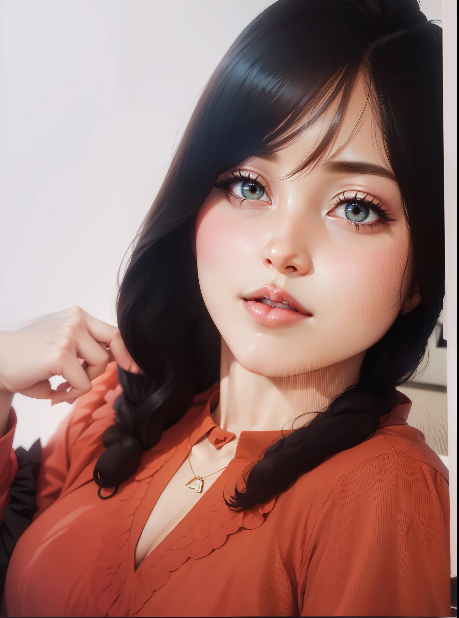 Brown-blue color dress