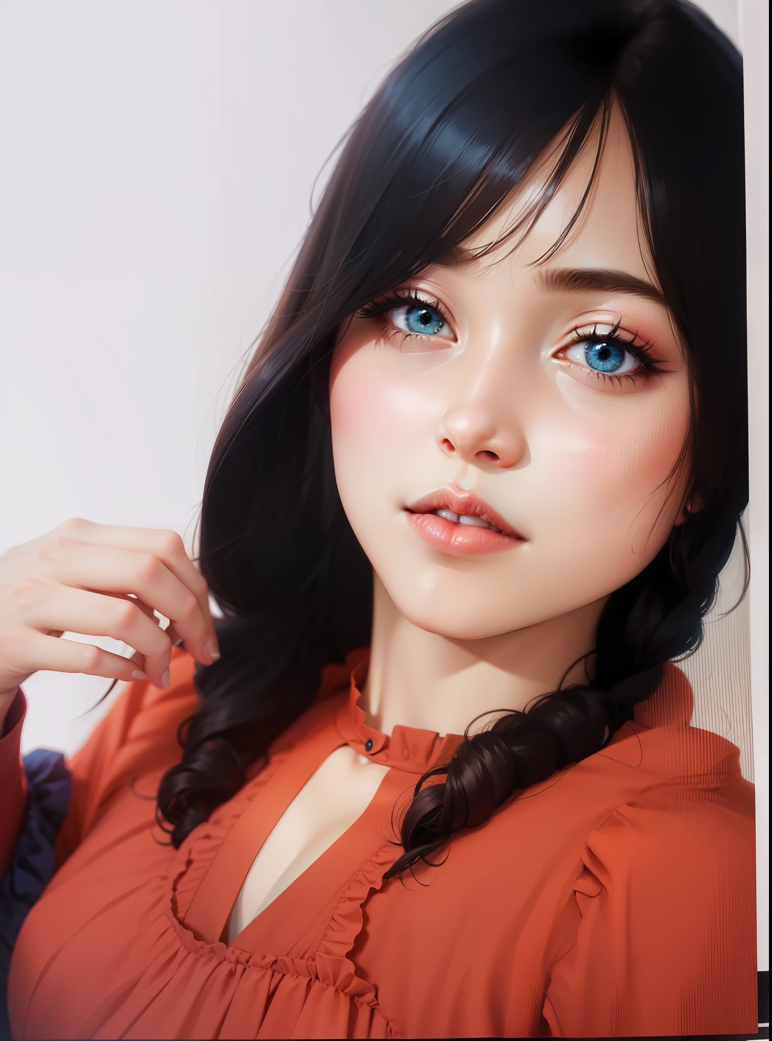 Brown-blue color dress
