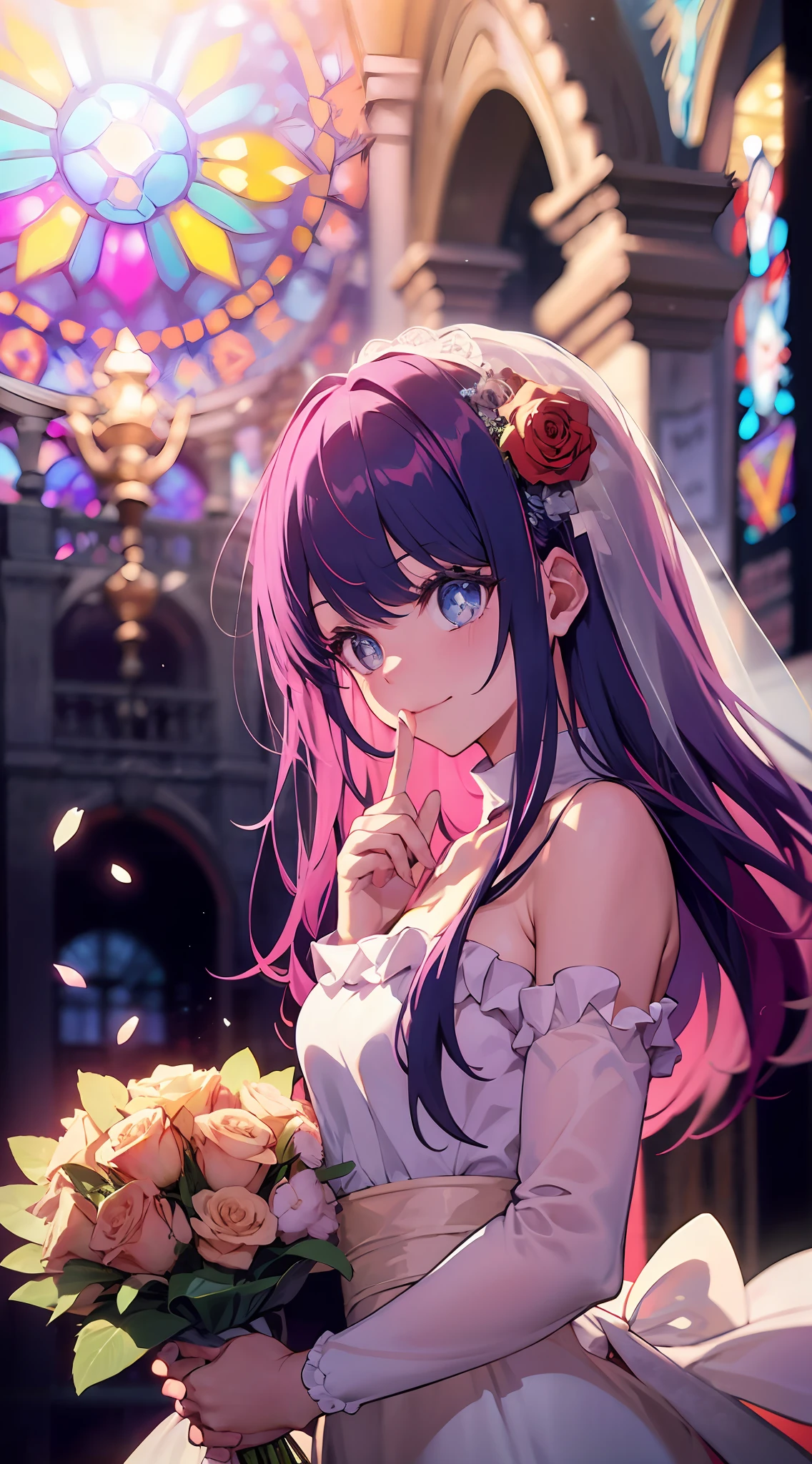 Hand, left hand, holding bouquet, five fingers