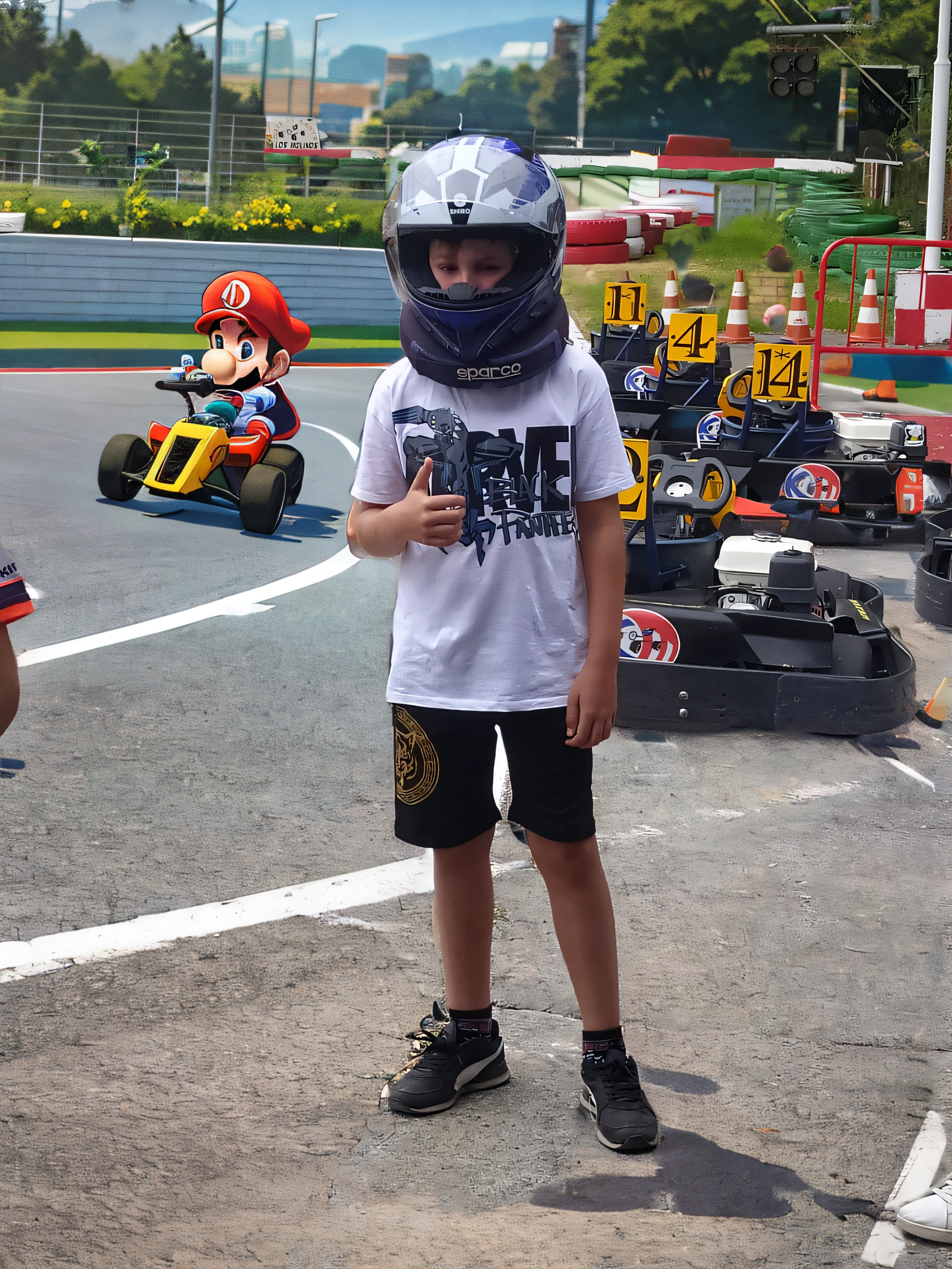 on the Mario Kart track --auto