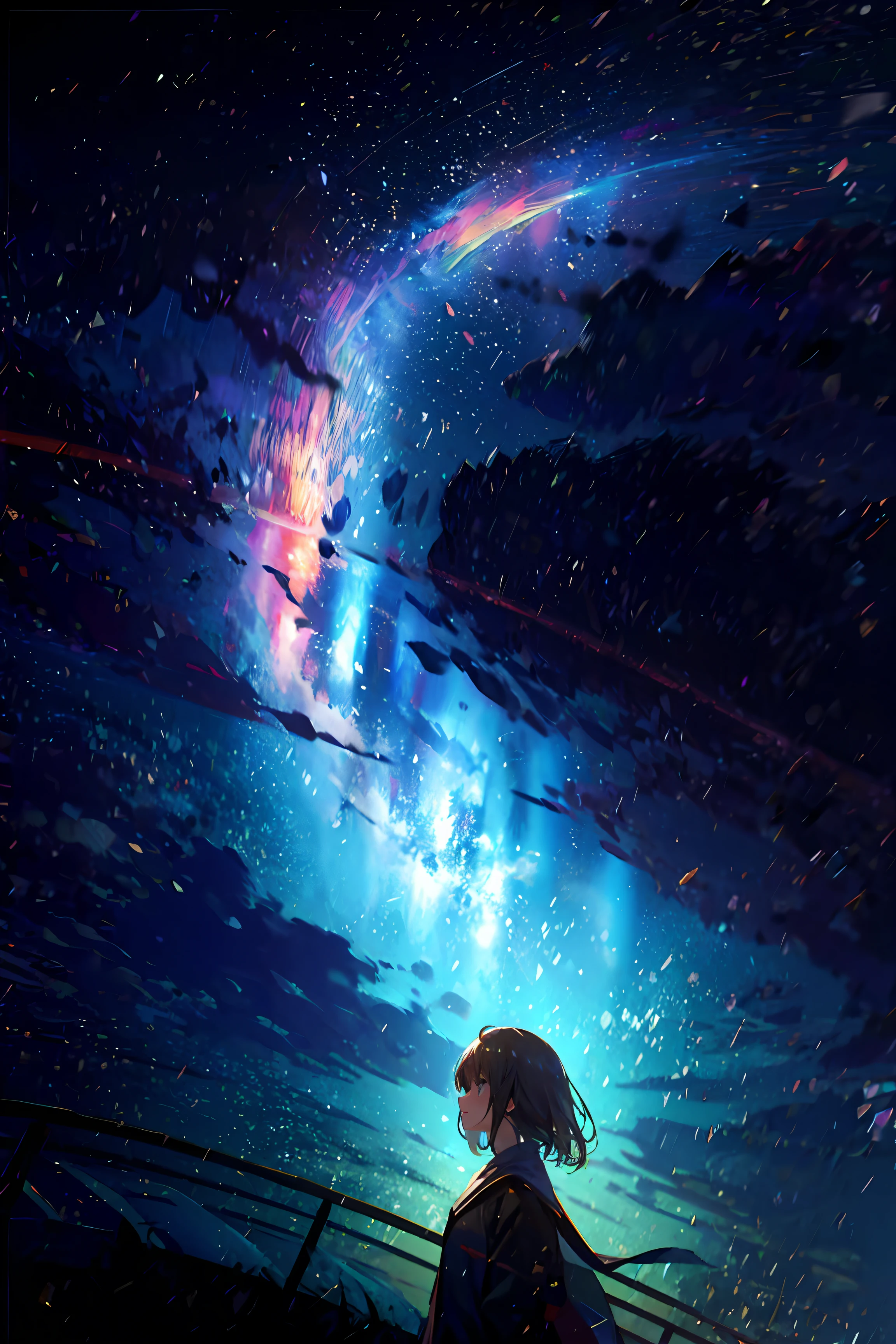 Sky,night,girl