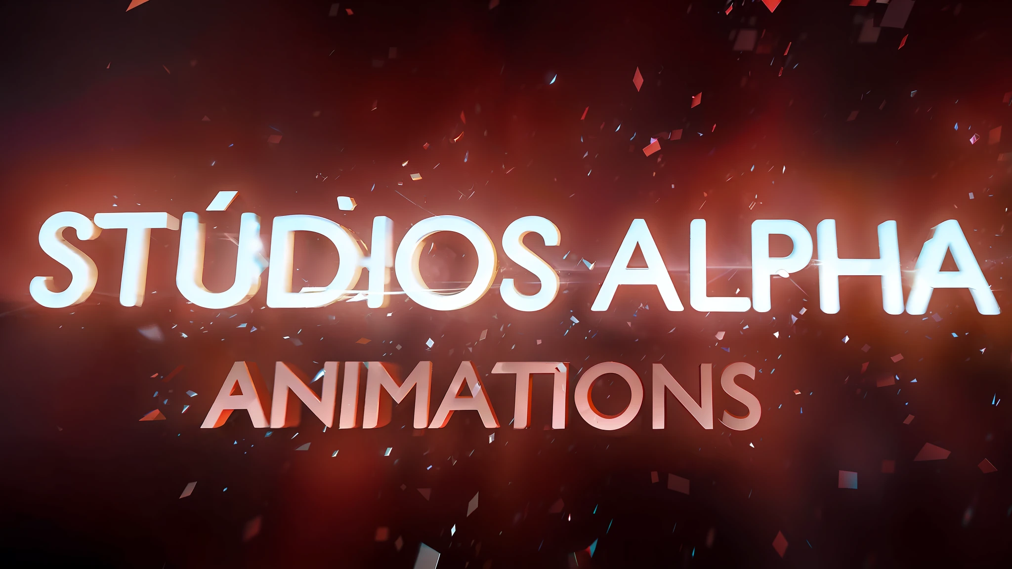 a close up of a neon sign that says studios alpha animations, animation style render, animation cinematic, 3 d animation demo reel, animation key shot, flares anamorphic, animation illustrative style, cinematic ilumination, corporate animation style, cinematic red lighting, animation still, animated cinematography, animation style, animation, akitipe studios, cinematic neon uplighting