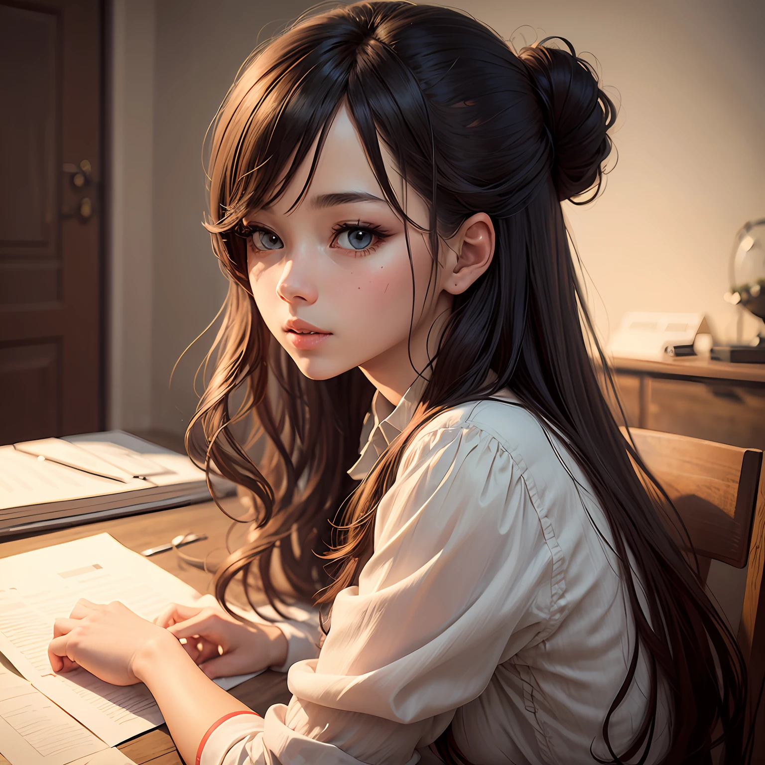 Healing is a beautiful girl illustration --auto