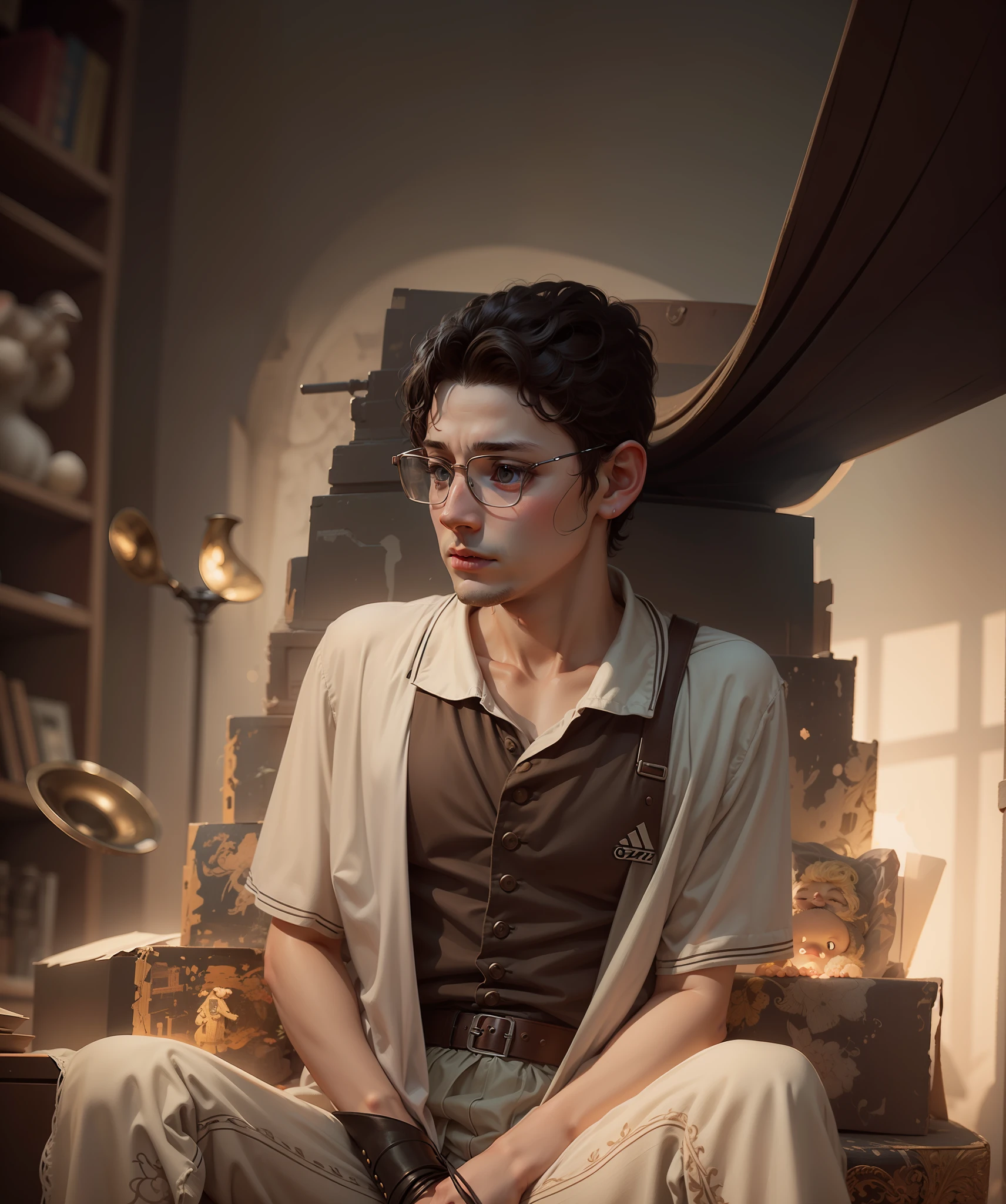 (cbzbb:1.25), portrait of cutest frodo baggins baby illustration, artstation, CGI_Animation,