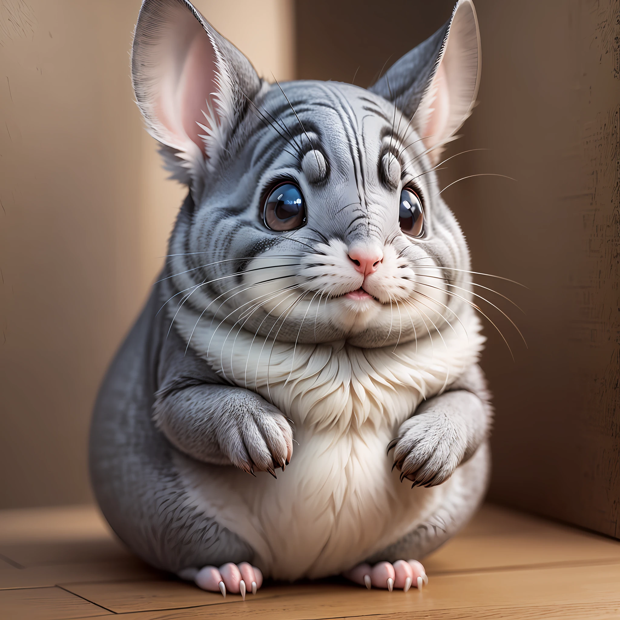 cute chinchilla,fluffy,animation,3D,hdr --auto --s2