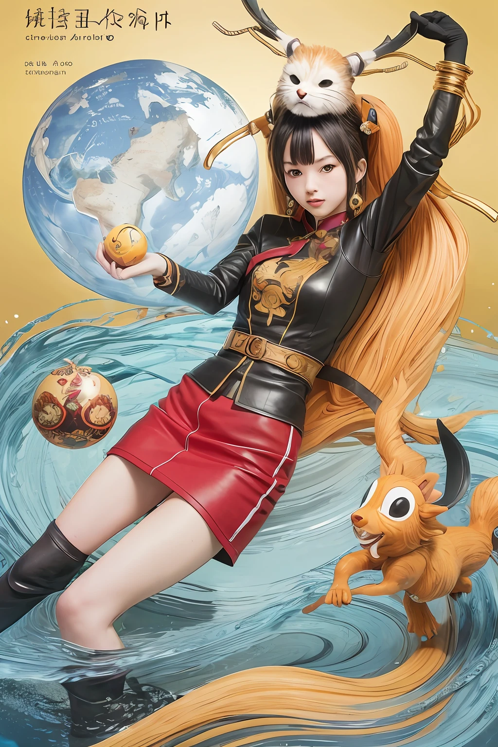 Chinese 12 zodiac signs anthropomorphic