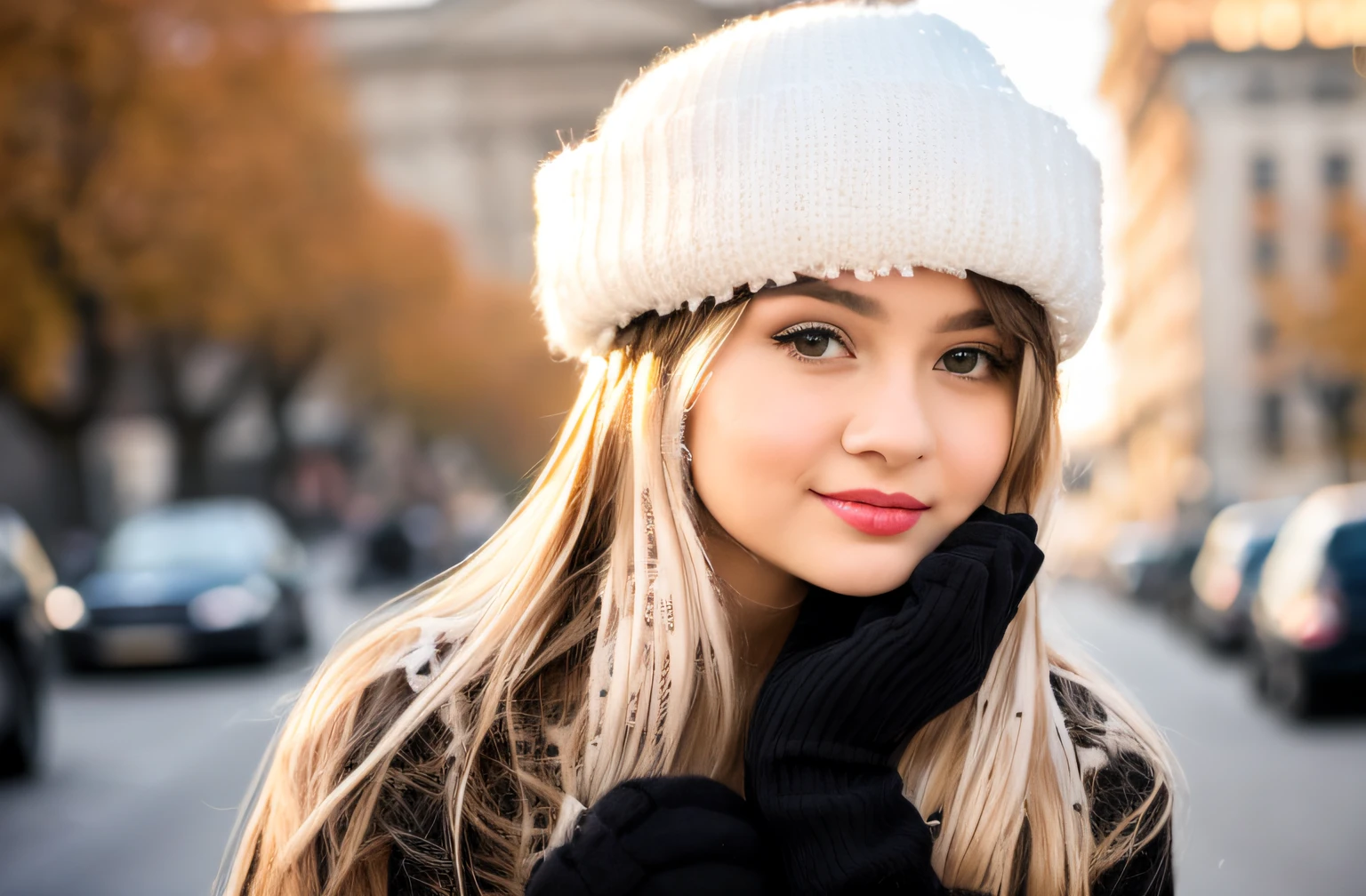 arafed girl wearing a black hat and gloves, cute young girl, gorgeous young model, young , young girl, beautiful young girl, teenl, sofya emelenko, teenagerl, young and cute girl, cute girl, dasha taran, with black beanie on head, berets, very pretty model, beanie, furry style, black gloves