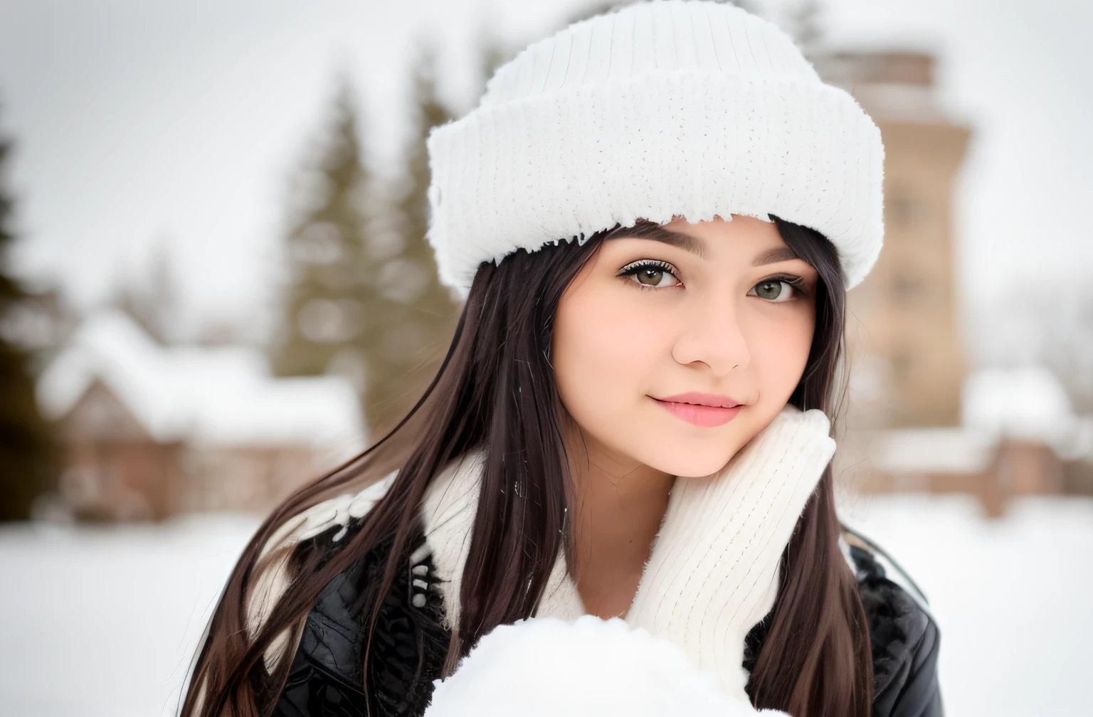 arafed girl wearing a black hat and gloves, cute young girl, gorgeous young model, young teen, young girl, beautiful young girl, teen girl, sofya emelenko, teenager girl, young and cute girl, cute girl, dasha taran, with black beanie on head, berets, very pretty model, beanie, furry style, black gloves