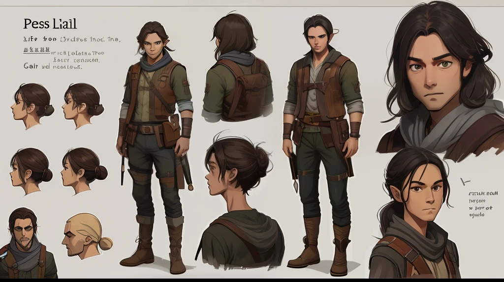 Create a sprite sheet of Erevan, the elven archer, walking. The sprite sheet should consist of multiple frames that depict his movement in a side-scrolling perspective.

Erevan is a young and agile character, dressed in a dark green tunic with elven-style leaf and vine patterns. His hair is light brown and flows loosely around his face. The sprite sheet should capture his adventurous spirit and determination.

The animation should showcase Erevan taking several steps forward in a smooth and fluid motion. The sprite sheet can have 8 to 10 frames, representing a walking cycle. Each frame should demonstrate the character's legs in motion, one foot stepping forward while the other remains grounded.

Feel free to add small details to bring the sprite sheet to life, such as the movement of his tunic and hair. The environment can be a neutral background or include elements from the Whispering Forest, such as scattered leaves or a gentle breeze.

The final sprite sheet should be in a format compatible with game development, with each frame having transparent backgrounds and consistent dimensions --auto