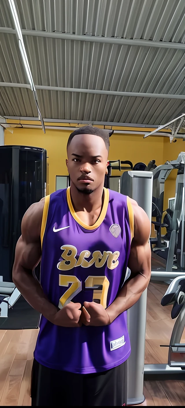 strong black, academy, gym scene.