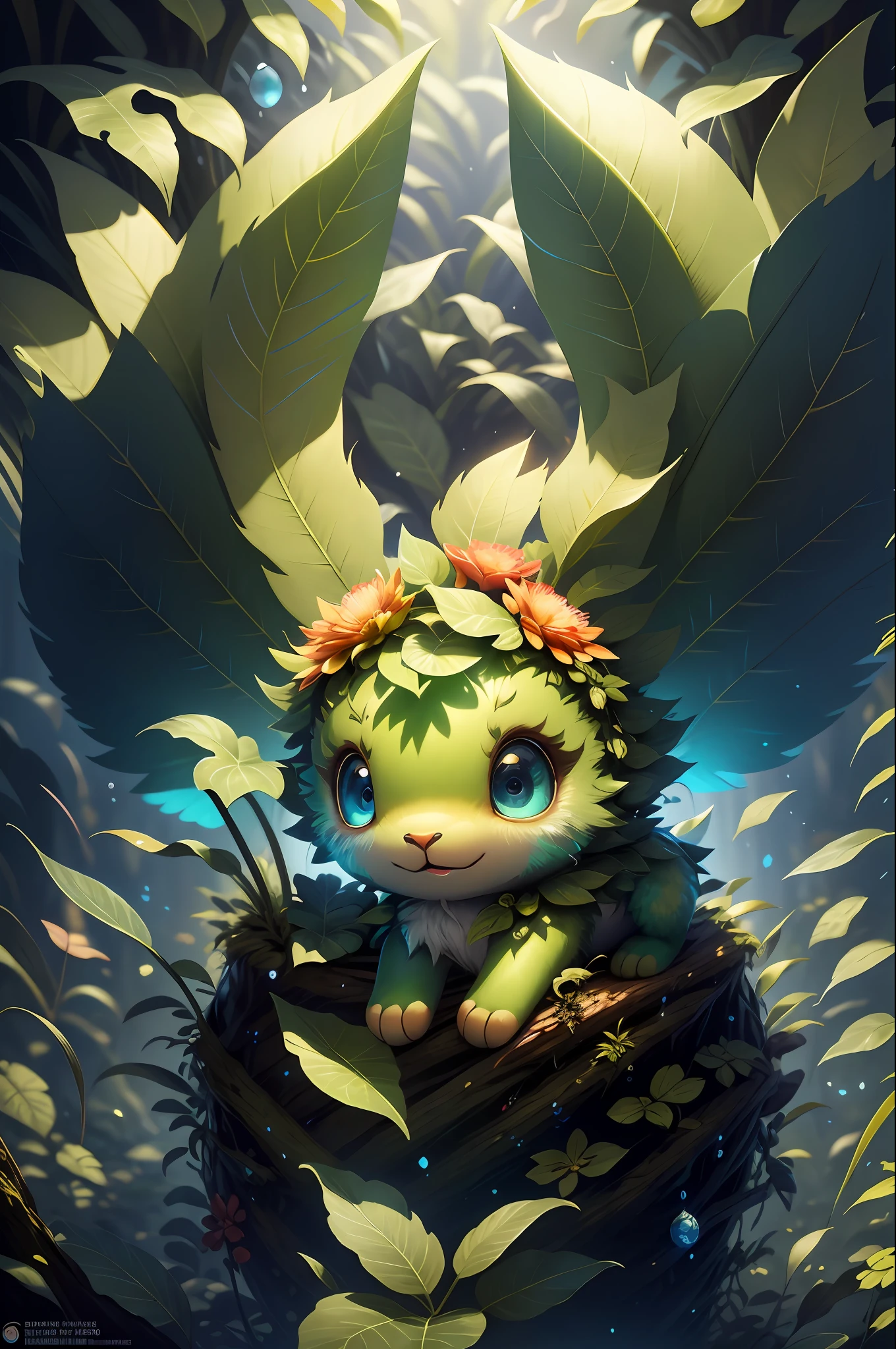 grainy, extremely detailed, intricate detail, dynamic lighting,photorealistic, filmg , natural lighting, m0nst3rfy3, tiger cub, red glowing eyes, :P, (fluffy:1.2), glowing stripes, dark forest,