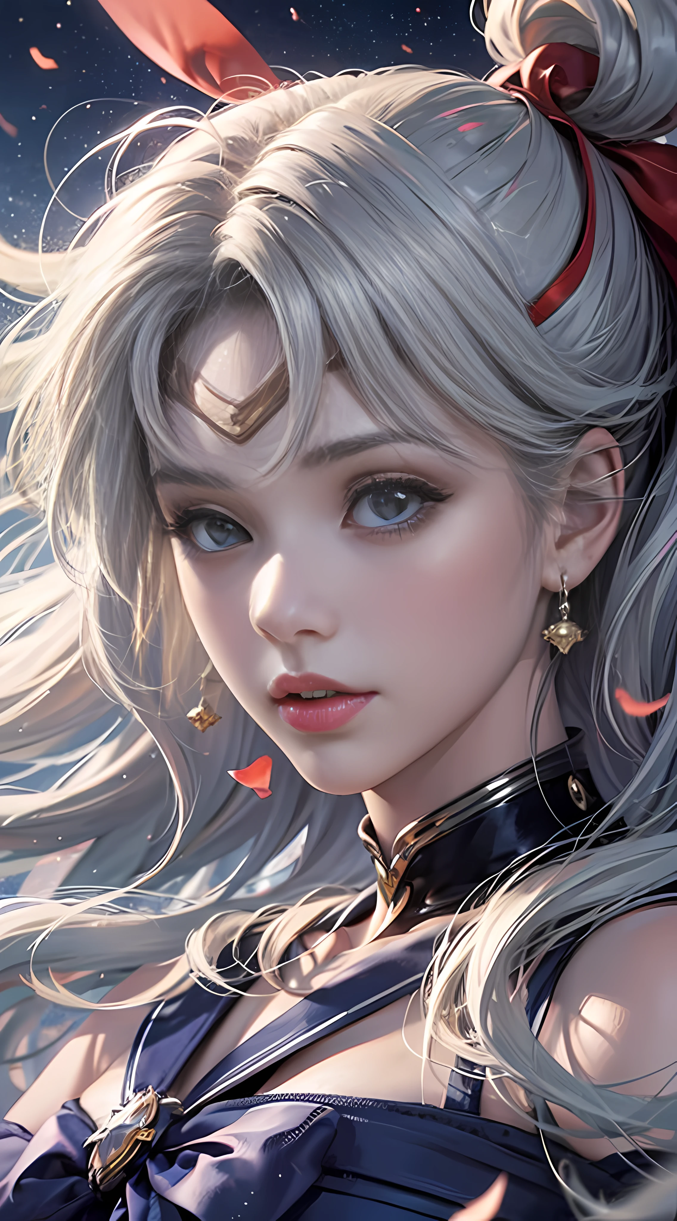 Ultra high quality, 8K, Sailor Moon, white skin, sunny