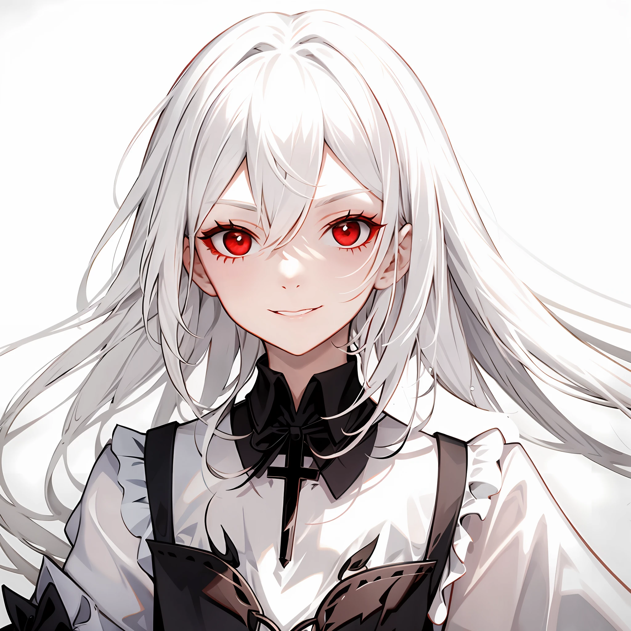 White-haired delicate vampire
