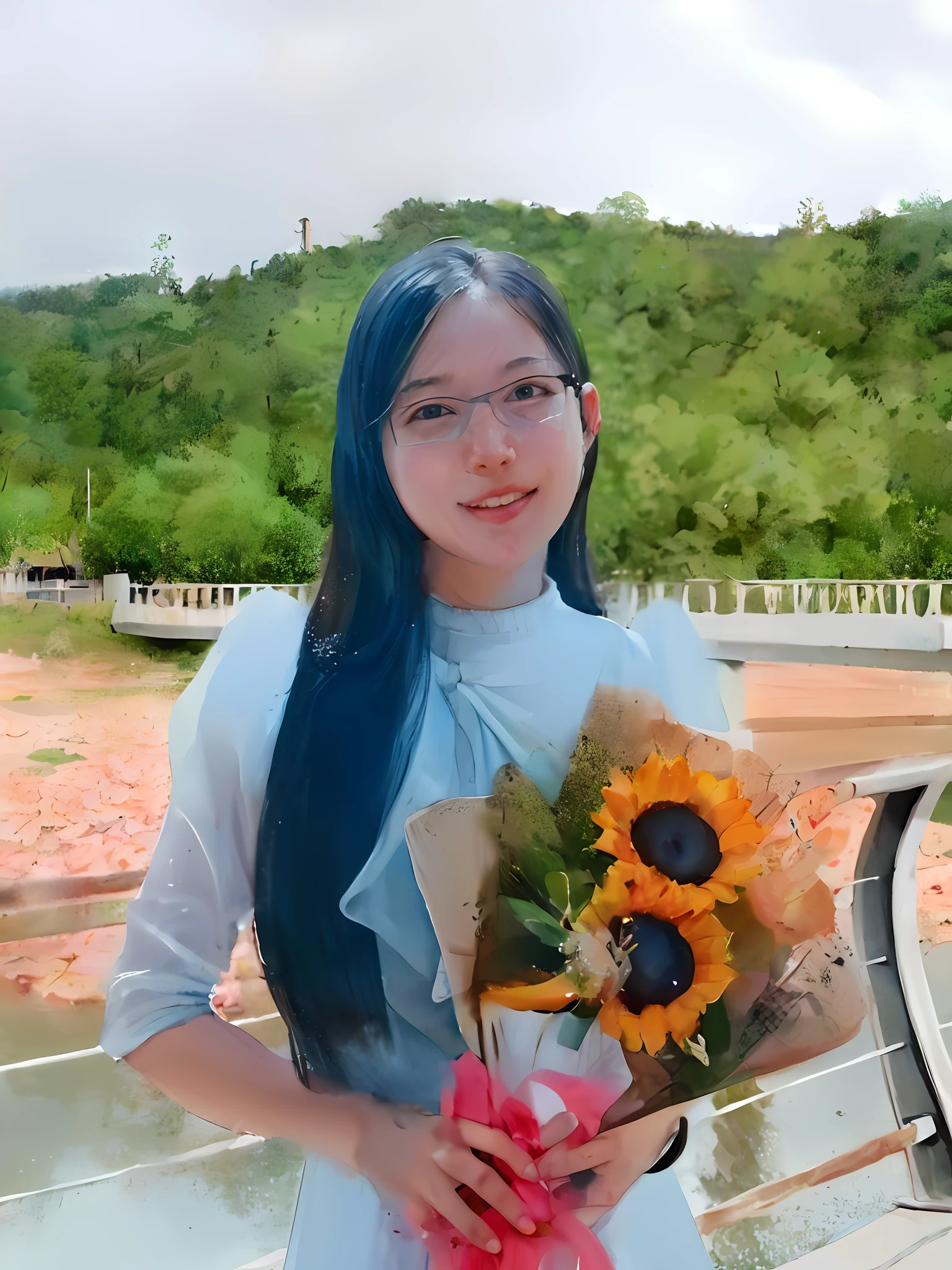 stechu,(white background:1.4), ((tachi-e)), original,(illustration:1.1),(best quality),(masterpiece:1.1),(extremely detailed CG unity 8k wallpaper:1.1), (colorful:0.9),(panorama shot:1.4),(solo:1.2), (ink splashing),(color splashing),((watercolor)), clear sharp focus,{ 1girl standing },((korean style )),flower background,outdoors,rocks, looking at viewer, make happy expressions,soft smile,pure,beautyfull detailed face and eyes,beautyfull intricacy clothing decorative pattern details, black hair,black eyes,colorwater