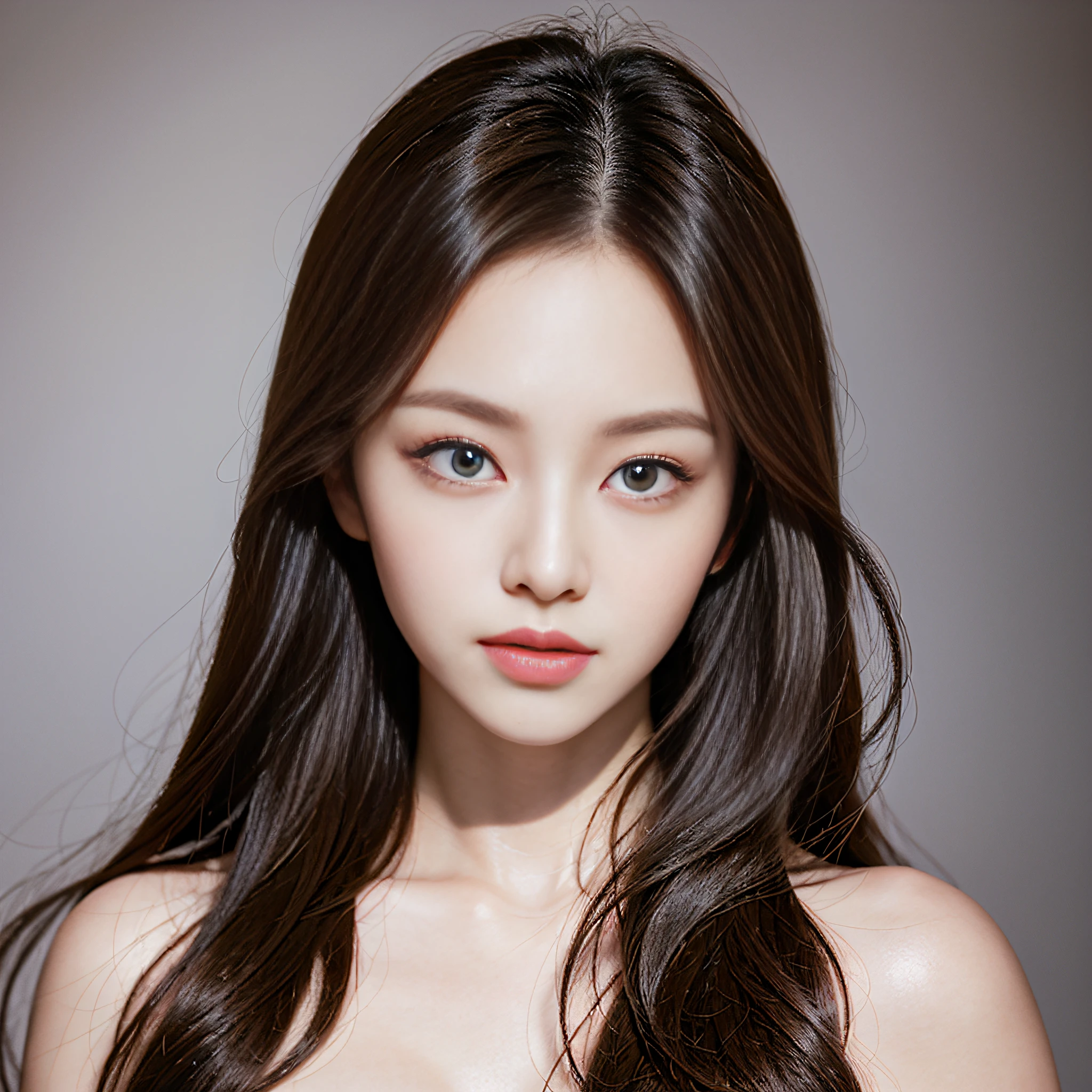 (masterpiece), (highest quality), (realistic), attractive daughter, beautiful portrait, transparent eyes, beautiful eyes, beautiful nose, beautiful mouth, pretty lips, fine-grained skin, portrait shooting, long hair, elegant long face, beautiful woman with perfect figure: 1.4,