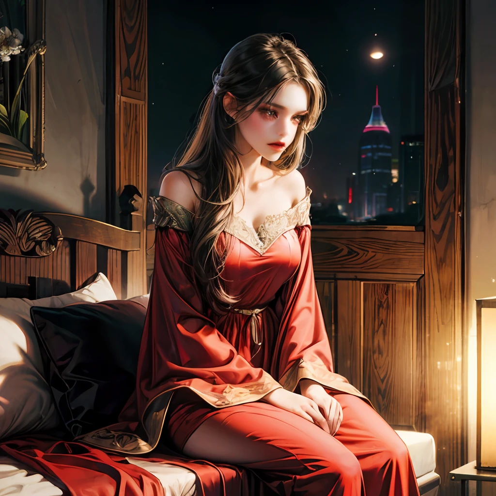 1 medieval girl long dress --auto