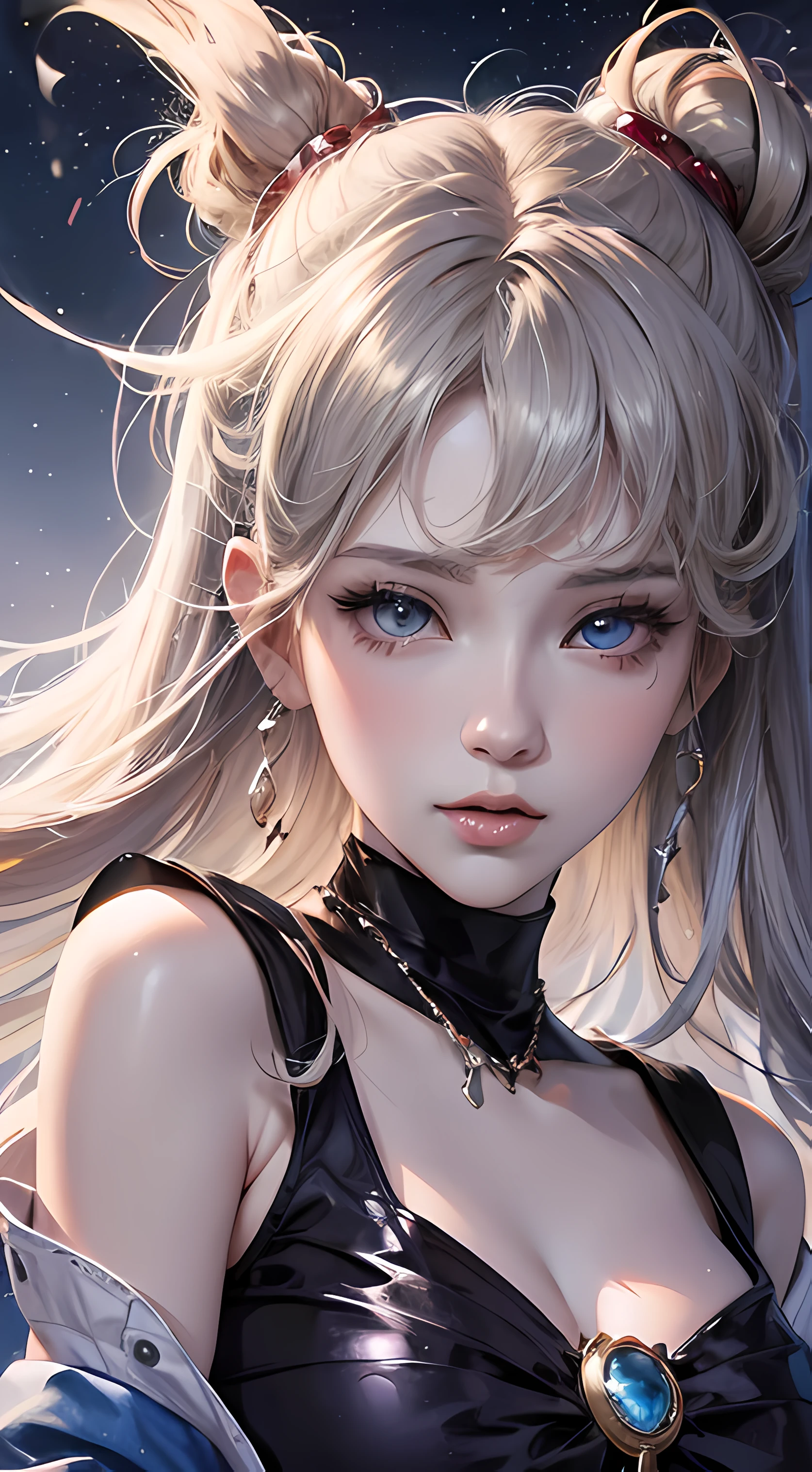 anime girl with long blonde hair and blue eyes posing for a picture, detailed digital anime art, ig model | artgerm, detailed portrait of anime girl, artwork in the style of guweiz, smooth anime cg art, digital anime illustration, advanced digital anime art, stunning anime face portrait, digital anime art, trending on cgstation, artgerm. high detail