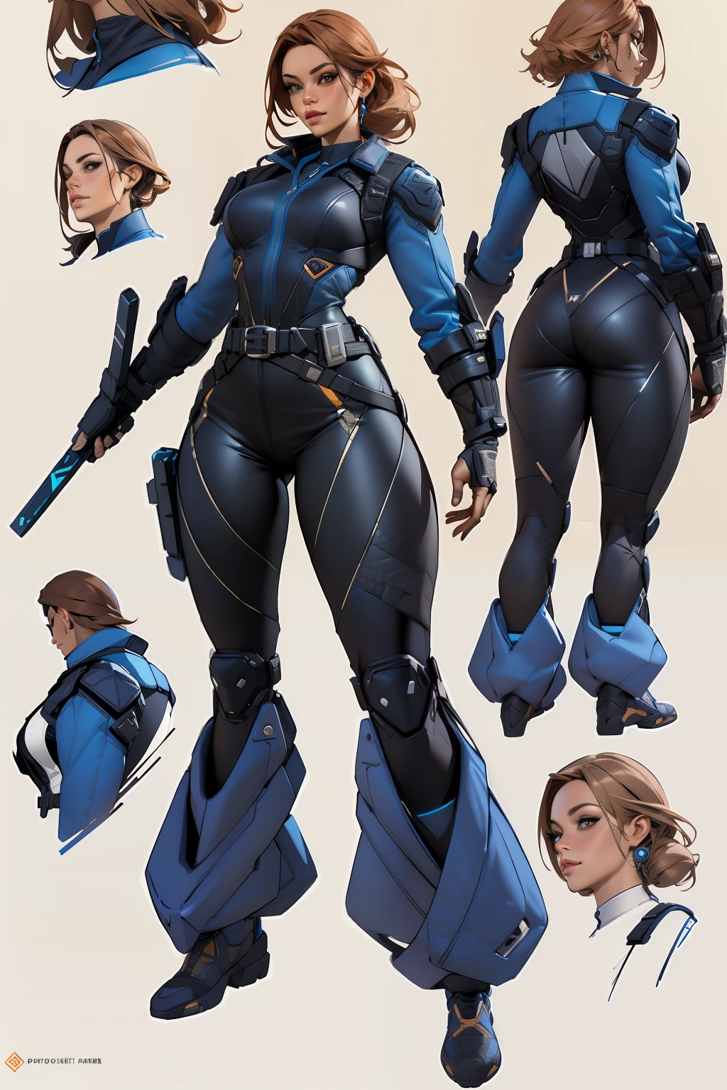 a close up of a woman, (character sheet) full body x-force outfit, 3 d character reference sheet, expert high detail concept art, highly detailed character, uhd character details, complete detailed body, whole body highly detailed, concept art like ernest khalimov, detailed full body concept art, full body shot hyperdetailed