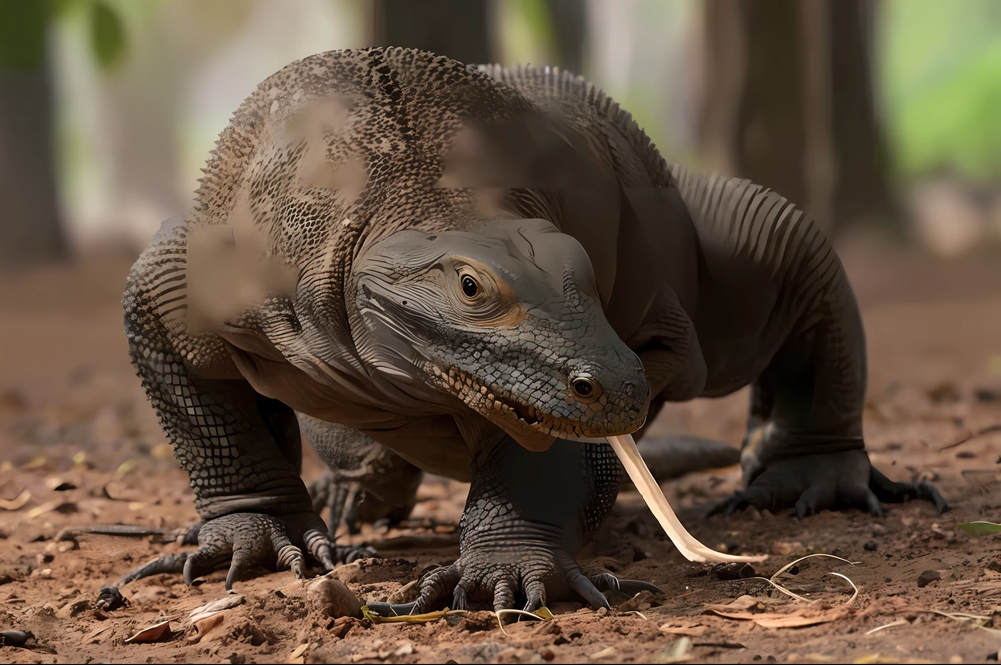 a close up of a large lizard walking on a dirt ground, ferocious appearance, image credit nat geo, a handsome, very handsome, the most bizarre hybrid animals, strong and ferocious, by Alexander Fedosav, february), portrait shot, nat geo, mmmmm, with a very large mouth, 🦑 design, wonderful, endangered
