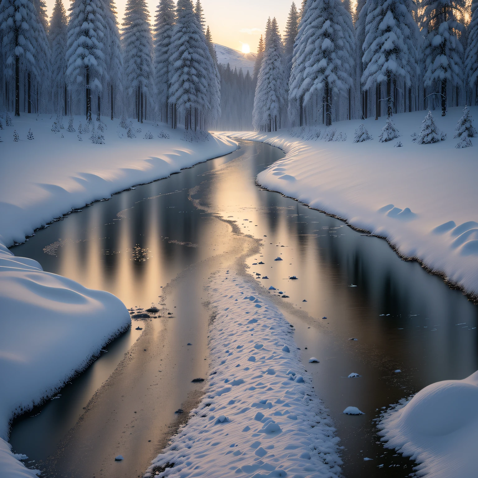 frozen swedish lake using strong brushes --auto
