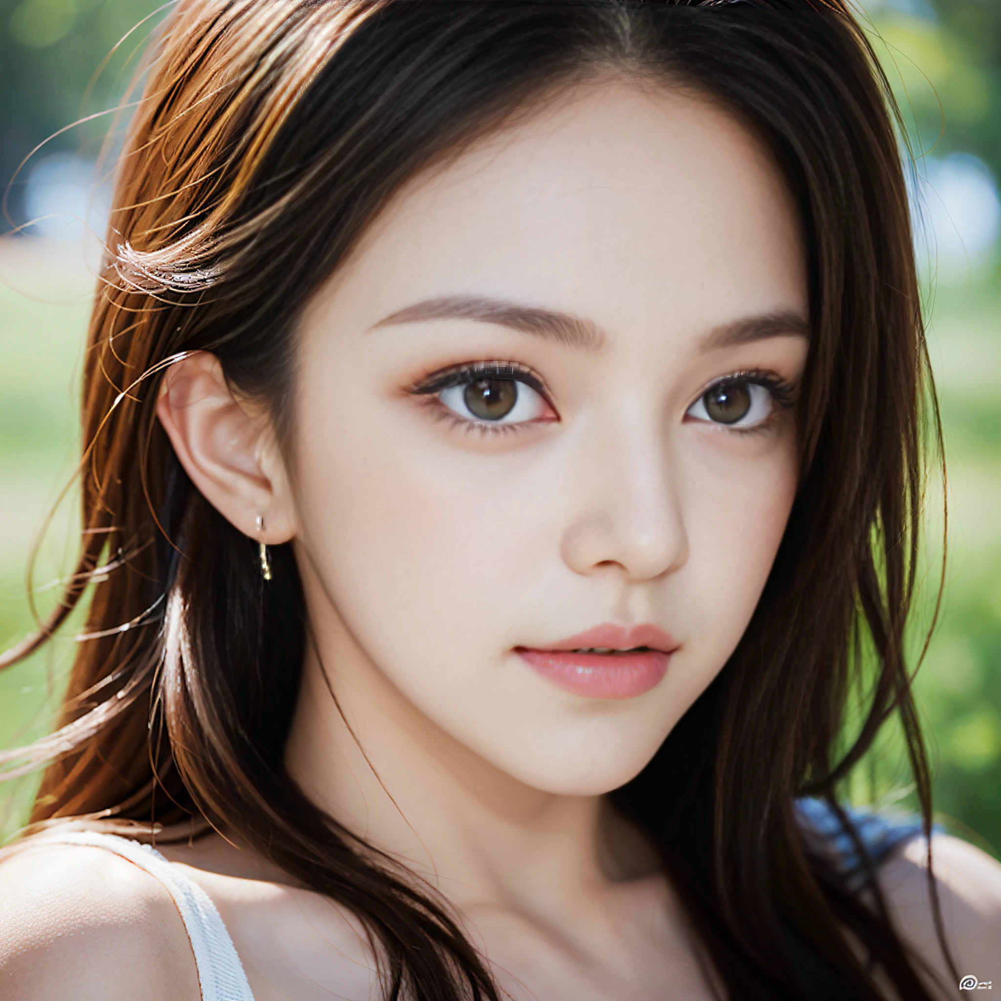(masterpiece), (best quality), (realistic), attractive daughter, beautiful portrait, transparent eyes, beautiful eyes, beautiful nose, beautiful mouth, pretty lips, fine-grained skin, portrait shooting, long hair, elegant face, beautiful woman with perfect figure: 1.4, (photorealistic: 1.4), RAW photo,