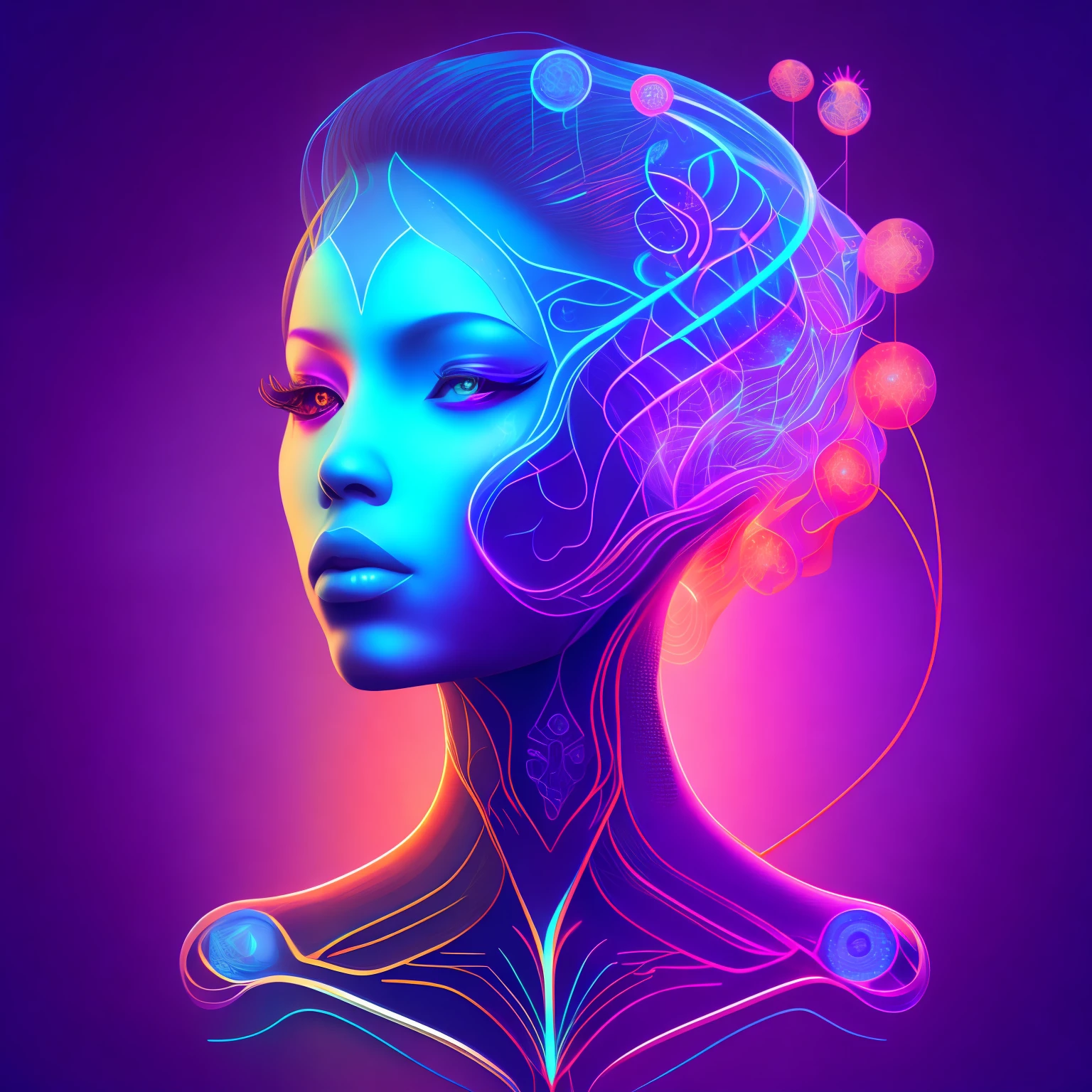 a digital painting of a woman's face, intricate neon circuit pattern, poly low contours, avatar image, brandon woelfel, neural machine, intricate led jewelry, DNA threads, grid and web, side profile art, a digital painting of a woman with shiny hair, neon outlines, featured in polycount, intricate portrait design, abstract album cover,  avatar image, vector design, beautiful avatar images, A digital painting of a woman with flowers in her hair, intricate futuristic led jewelry, deviantarz, emerging from blue fire, side profile portrait waist up, art cover illustration, aesthetics!!!!! female genius, inspired by Sam Spratt, intricate mechanical body, luminous, by Yang Buzhi, render ultra detailed complex 3d of a beautiful porcelain profile android face woman, cyborg, robotic parts, 150 mm, beautiful soft light studio, rim light, vibrant details, luxurious cyberpunk, lace, hyperrealistic, anatomical, facial muscles, cables electric wires, microchip, elegant, beautiful background, octane render,  H. R. Giger style, 8k, best quality, masterpiece, illustration, an extremely delicate and beautiful, extremely detailed, CG, unit, wallpaper, (realistic, photo-realistic: 1.37), amazing, finely detailed, masterpiece, best quality, official art, extremely detailed CG 8k wallpaper unit, absurd, incredibly absurd, robot, halmet silver, full body, sitting, a digital painting of a woman's face,  beautiful sci fi art, inspired by Cyril Rolando, 8k mandelbulber fractal, deviantarz, lighting. Intricate, neon version of Jim Burns style, humanoid flora, a meditating cyborg, dribbling illustration, intricate colorful masterpiece, a digital painting of a woman's face, elegant intricate bright lights, stuning fantasy 3 d render, nekro petros afshar, highly intricate and colorful, stunning 3d render of a fairy, modern illustration, by Olivia de Berardinis, hou