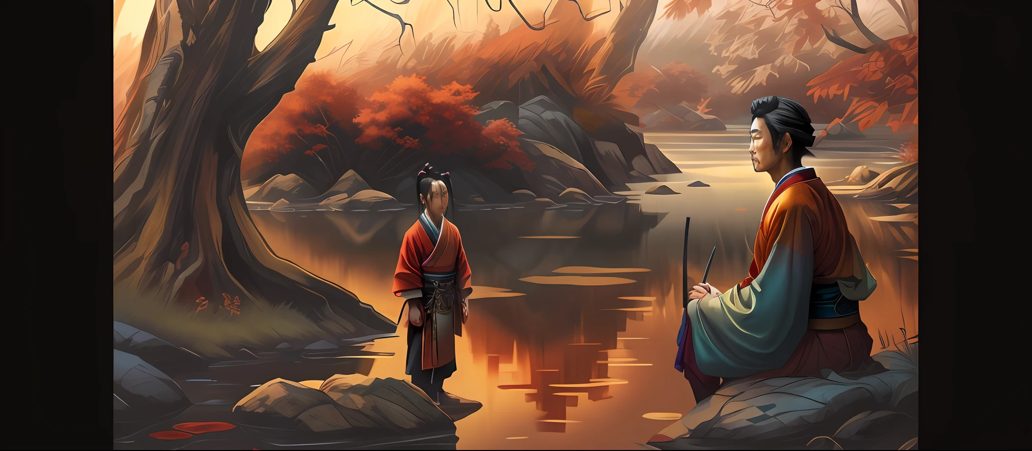 A ancient male samurai,
yang08k, photography, beautiful, black background, colorful,
masterpieces, top quality, best quality, official art, beautiful and aesthetic, realistic,