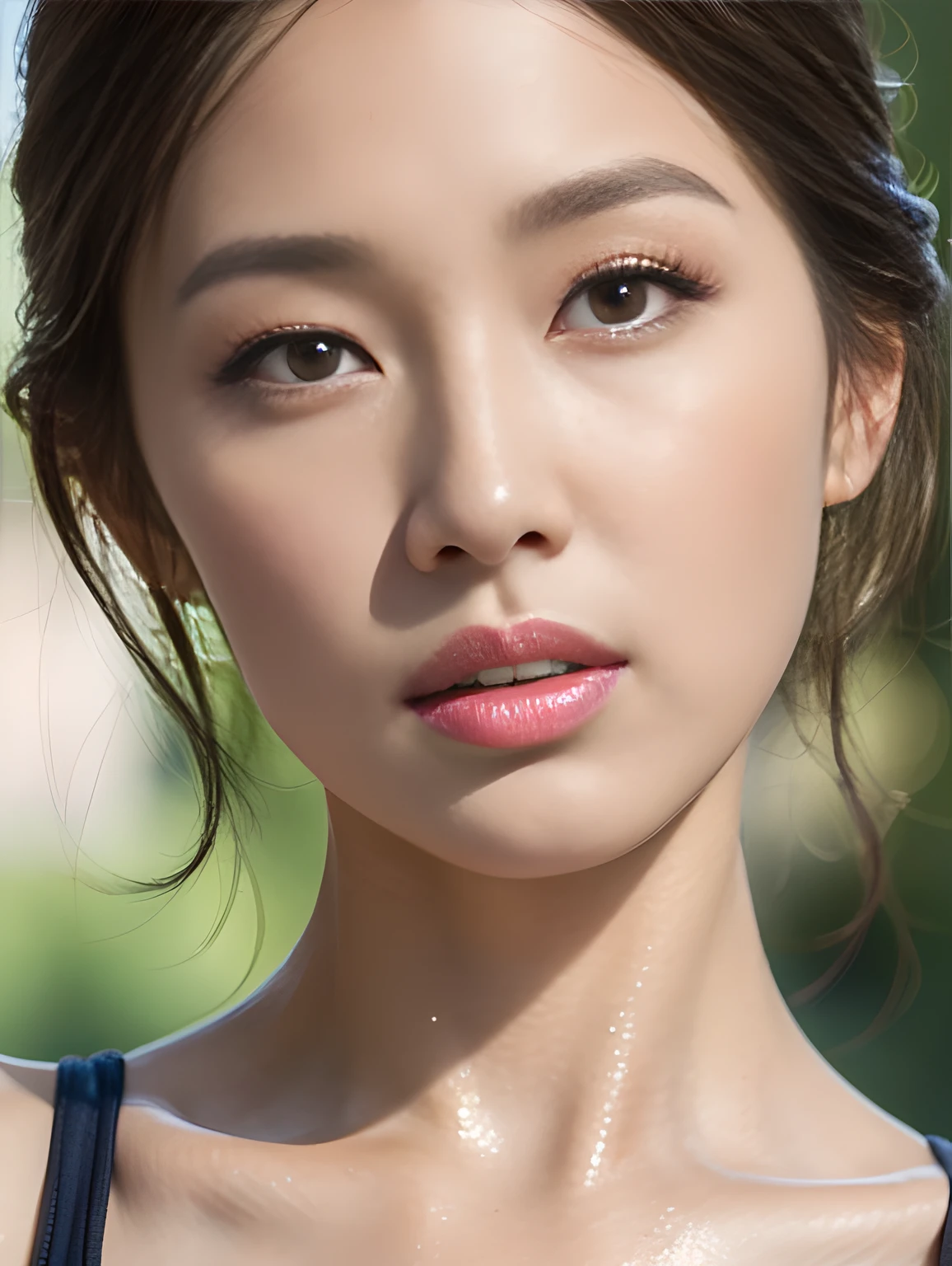 beautiful model, 30 years old, on the beach perfect face, instagram influencer, hot on CANON R5, 85mm lens, photoshoot, depth of field, incredibly detailed and intricate, hypermaximalist, stylish, hyper realistic, super detailed, dynamic pose , centered, photography, natural light, dynamic, highly detailed, sharp focus