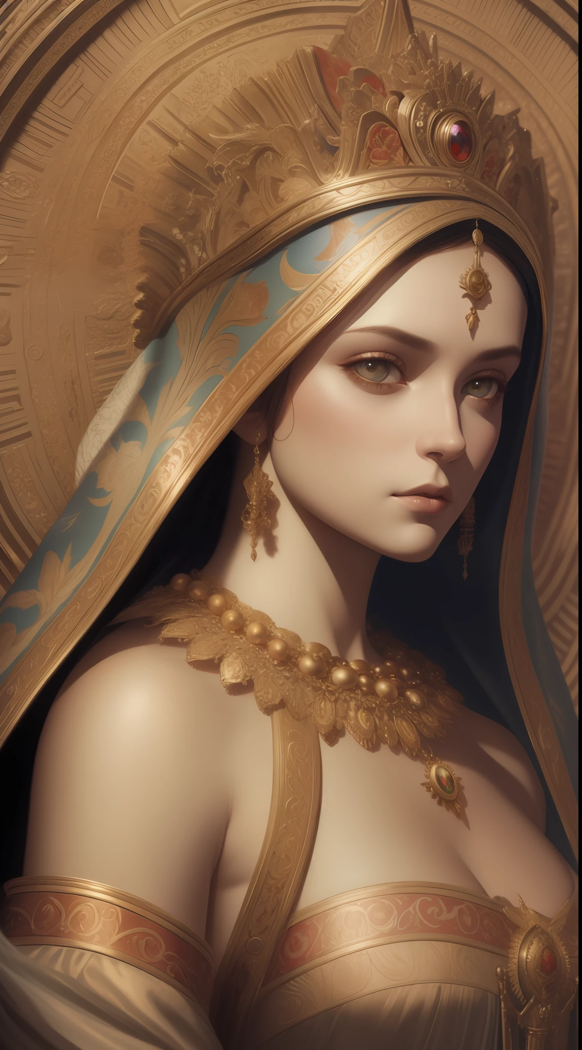 The Virgin of Guadalupe , Luis Royo, Roberto Ferri , octane render, 8K